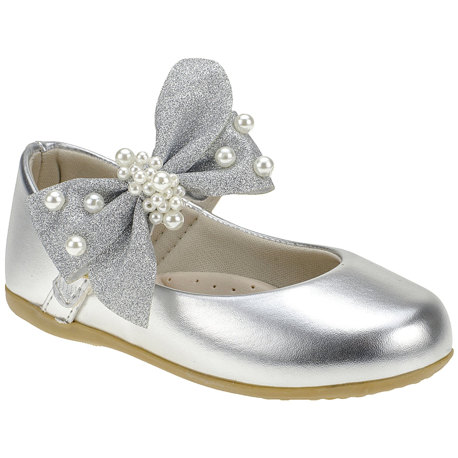 Infantil – Sapatilha Menina Festa Casual Glitter Confortável – Prata