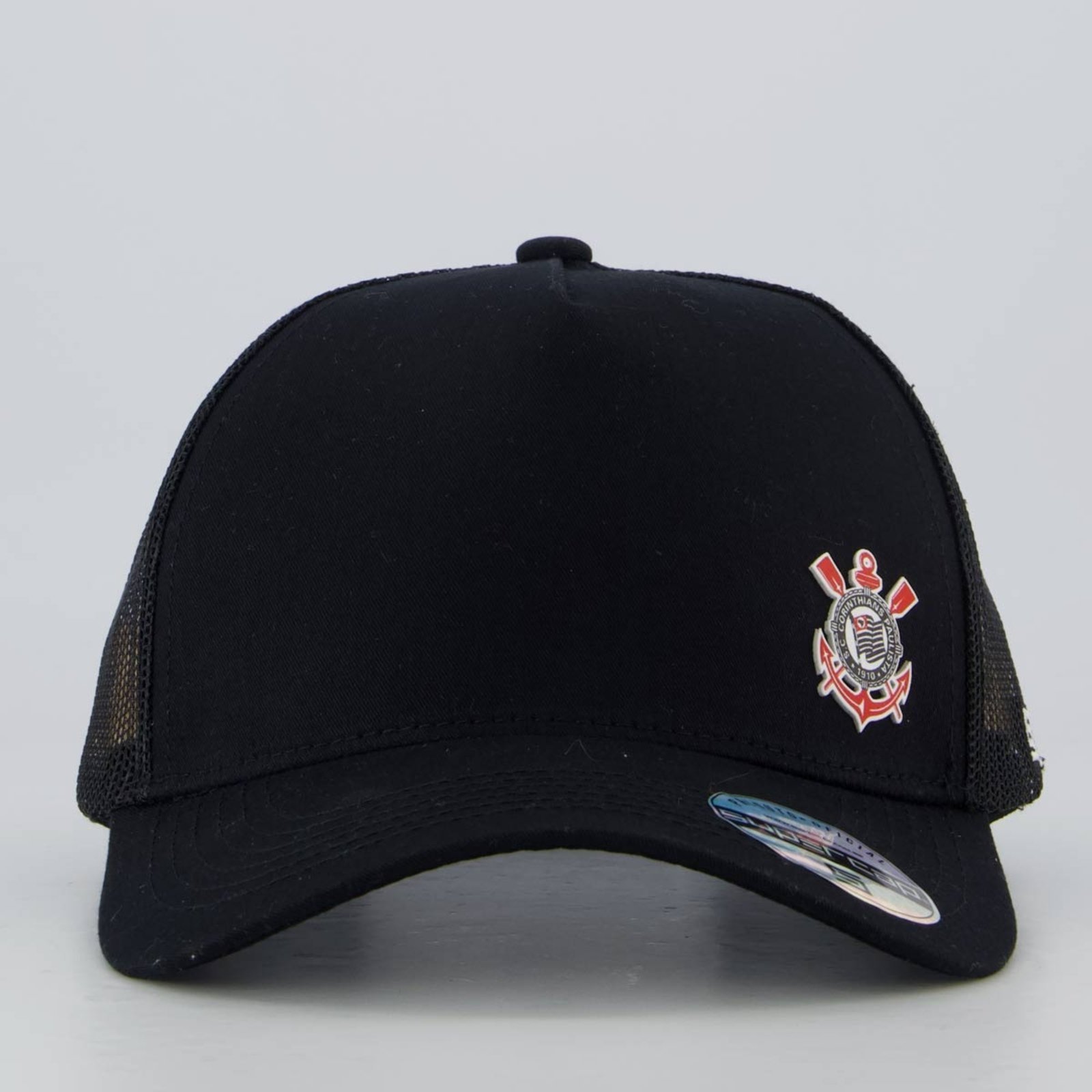 Vista 3 Boné Corinthians Trucker Supercap preto