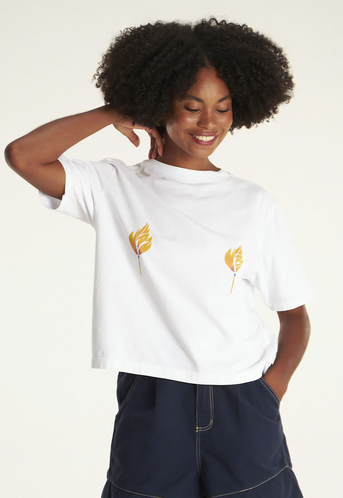 Camiseta Cantão Reta Box Incendio Branca