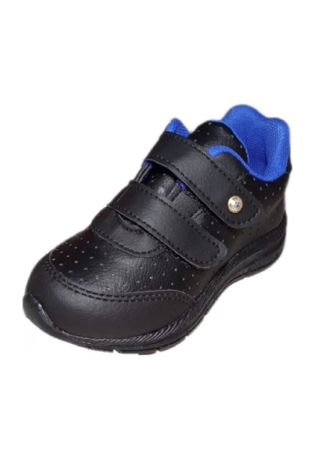 Infantil – Tênis Solzim furadinho com led Preto e azul