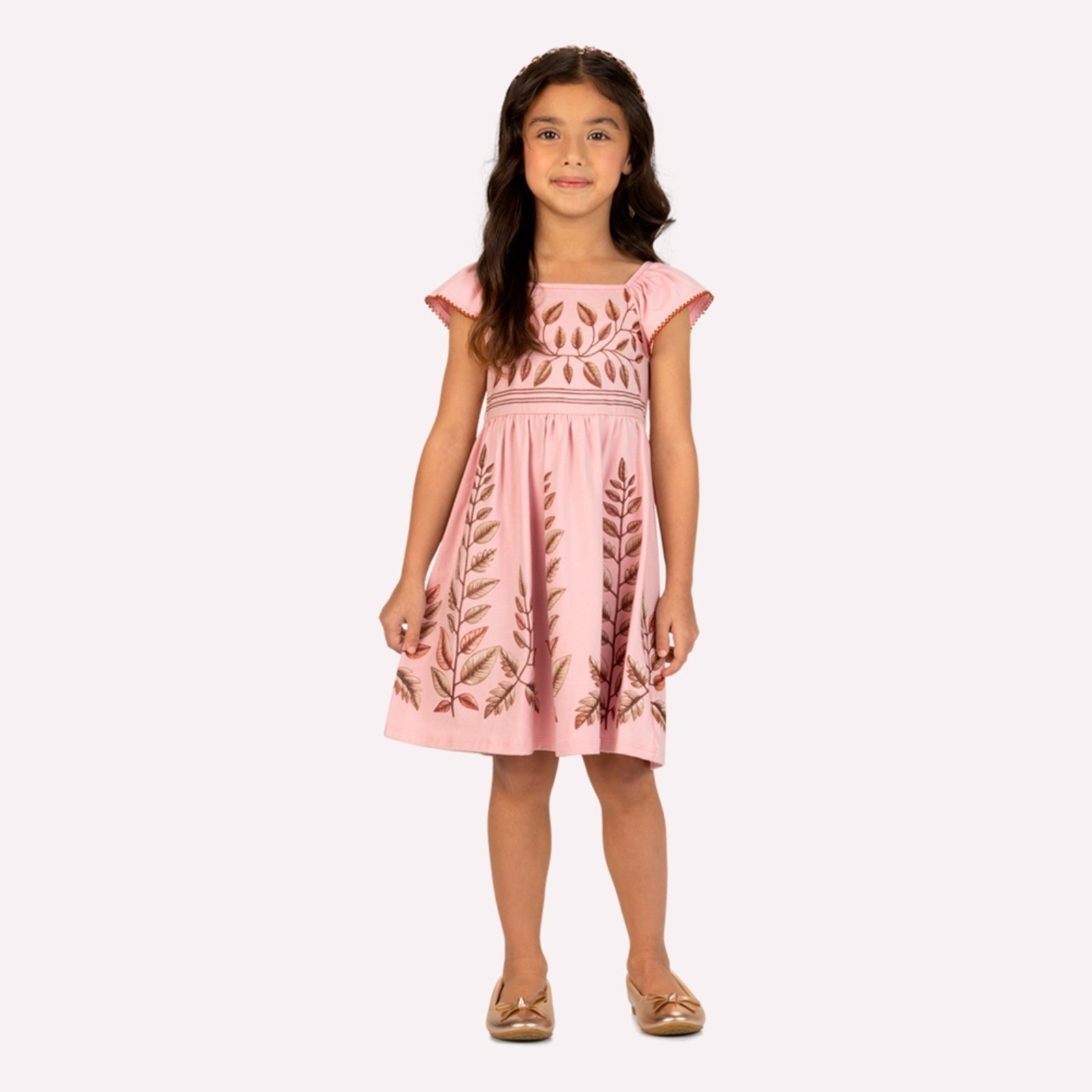 Infantil - Vestido Menina Folhagens Milon