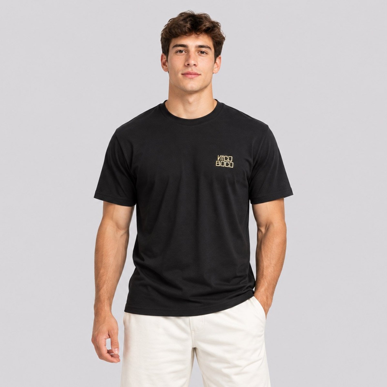 Camiseta Nicoboco Chat Preta