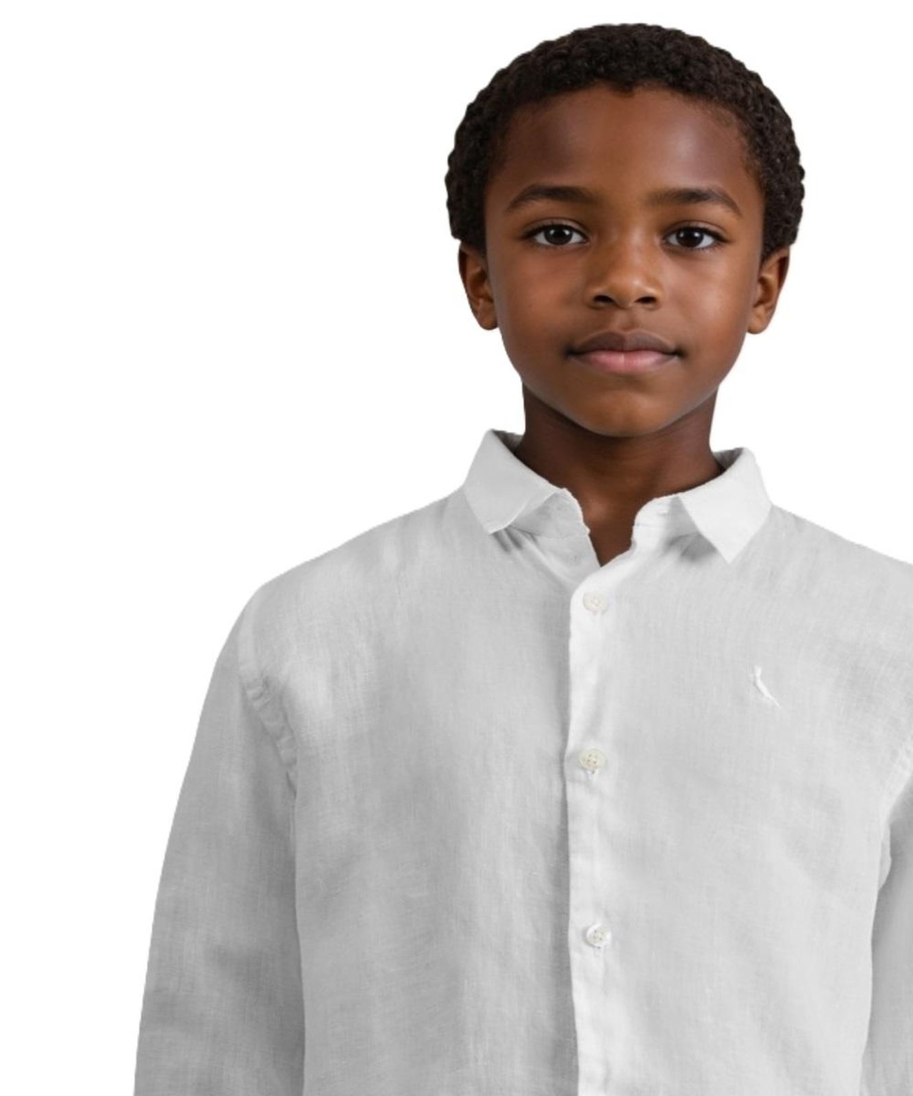 Vista 3 Infantil - Camisa Linho Puro Manga Longa Reserva Mini branco Reserva Mini branco