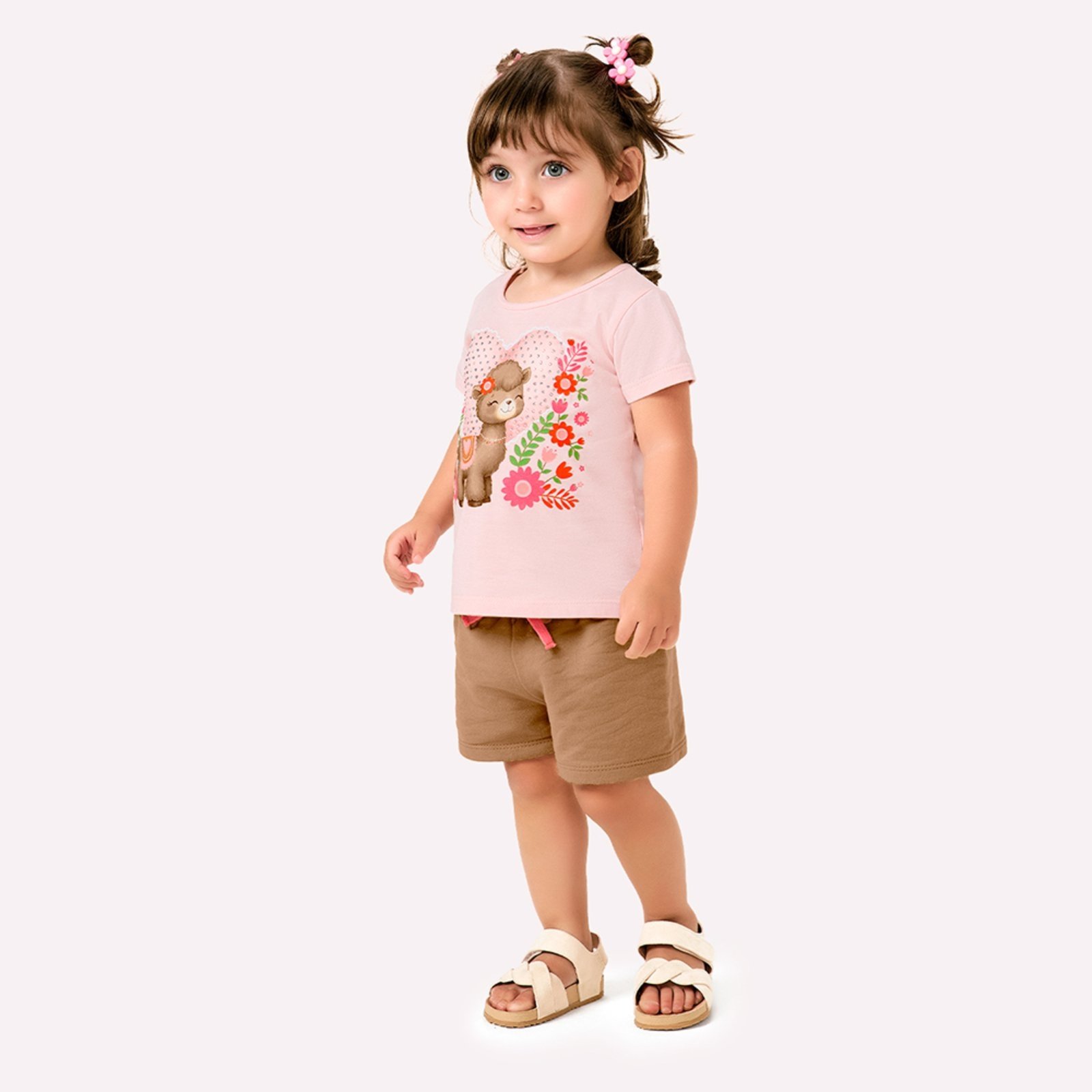 Vista 2 Infantil - Conjunto Menina Strass Kyly branco Kyly branco