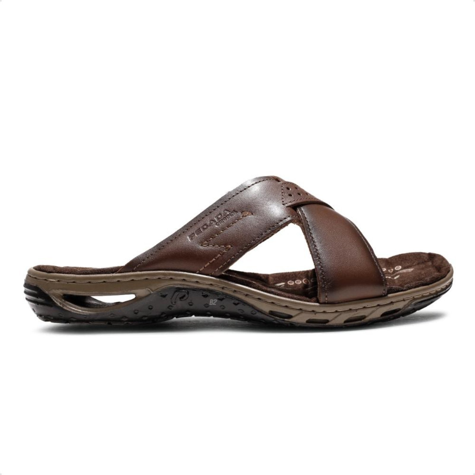 Chinelo Pegada Tiras Masculino Marrom