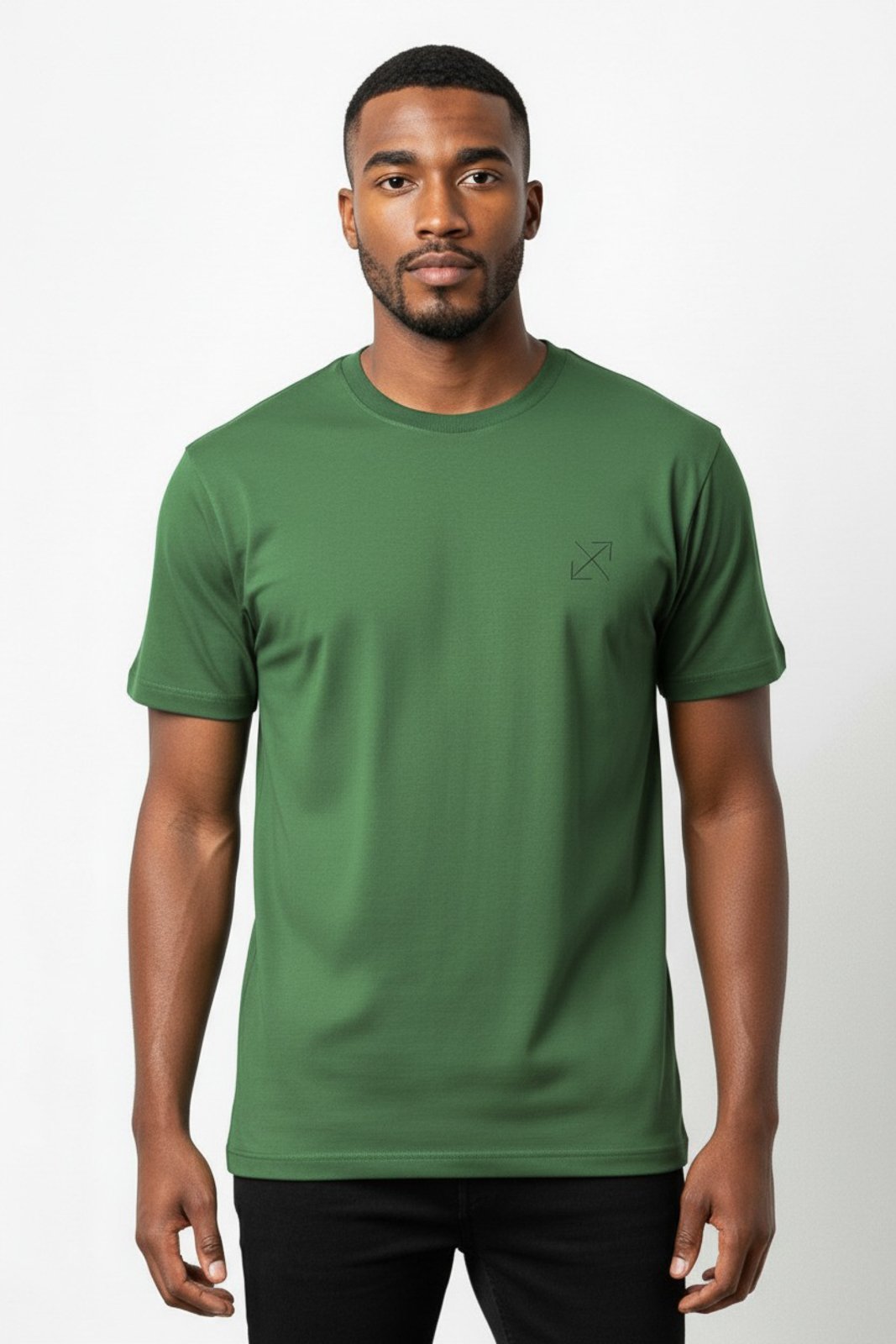 Vista 2 Camiseta Enluaze Lisa Masculina Reta Manga Curta Com Elastano 59016 Kloze verde Kloze verde