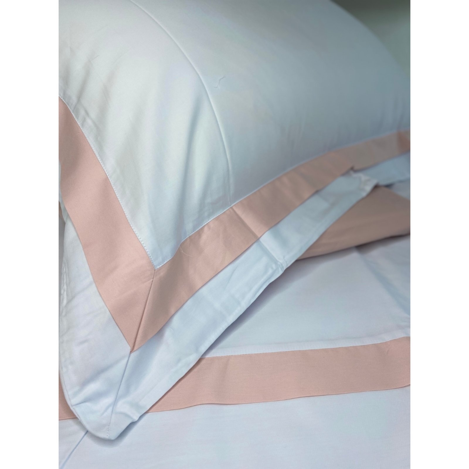 Vista 3 Jogo Cama Solteiro 300 Fios Naturalle St Germain Rosa Naturalle Fashion branco/rosa rosa Naturalle Fashion branco/rosa rosa
