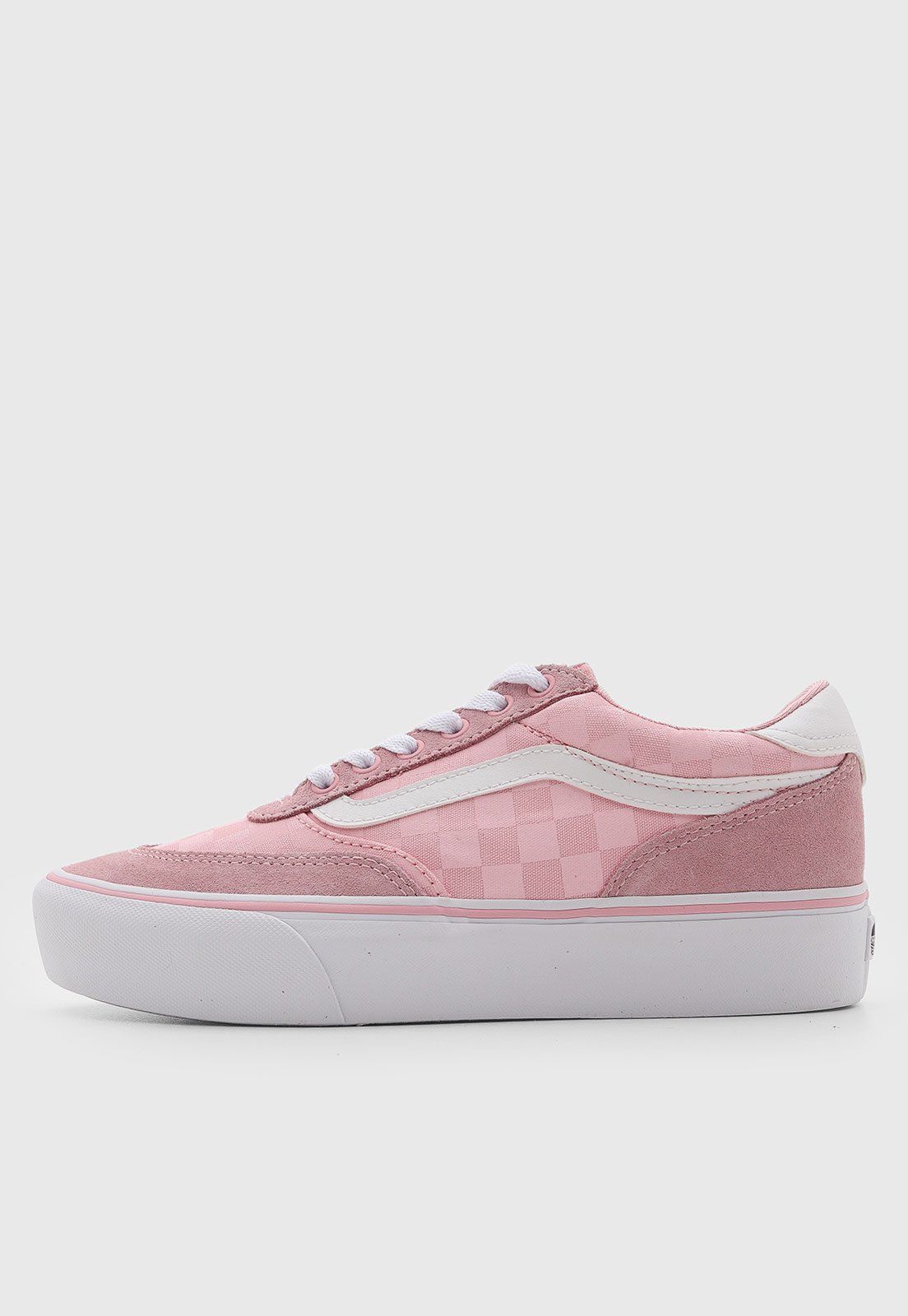 Tênis Feminino Vans Brooklyn Ls Platform Rosa