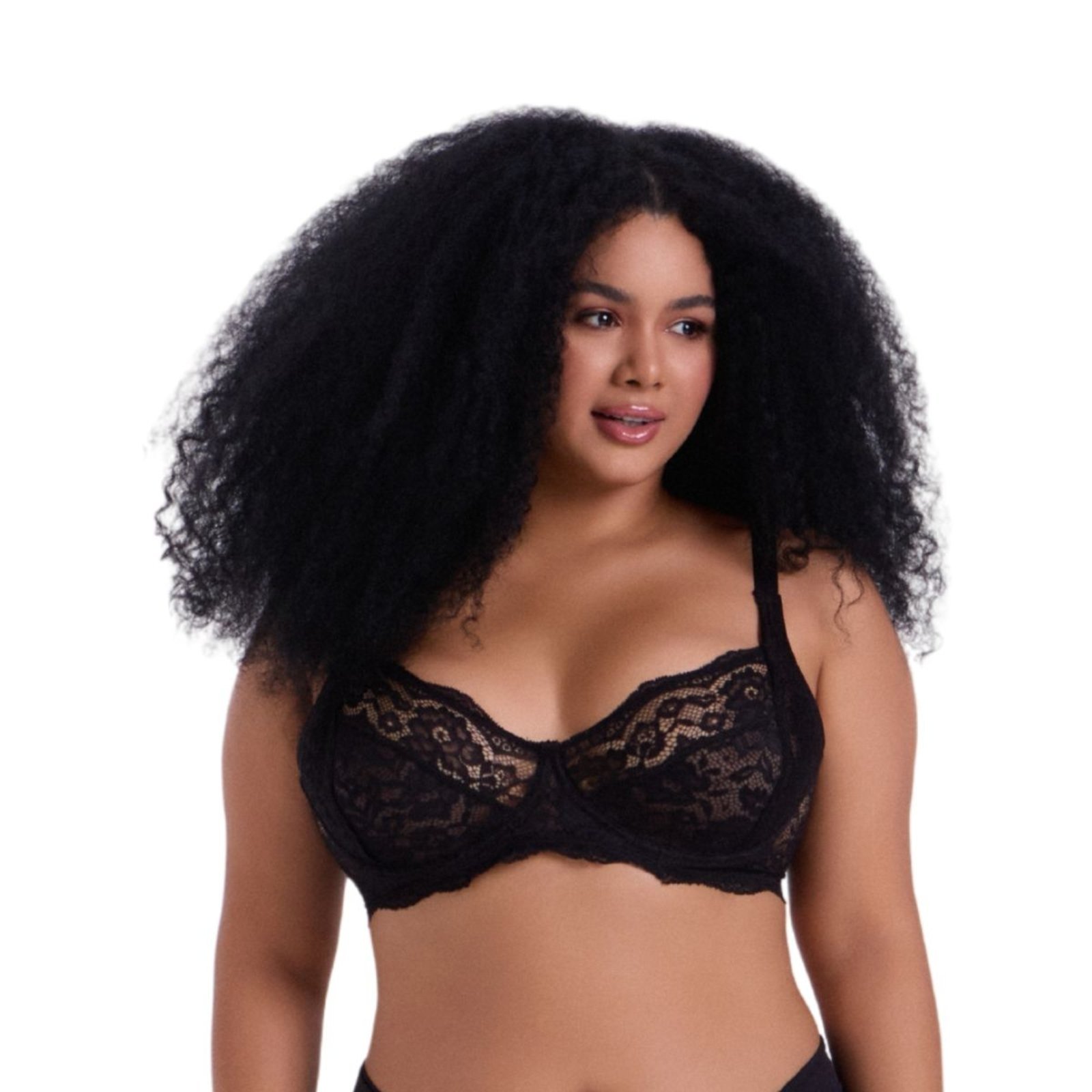 Sutiã Meia Taça Em Renda Sem Bojo Com Aro Plus Size Liebe