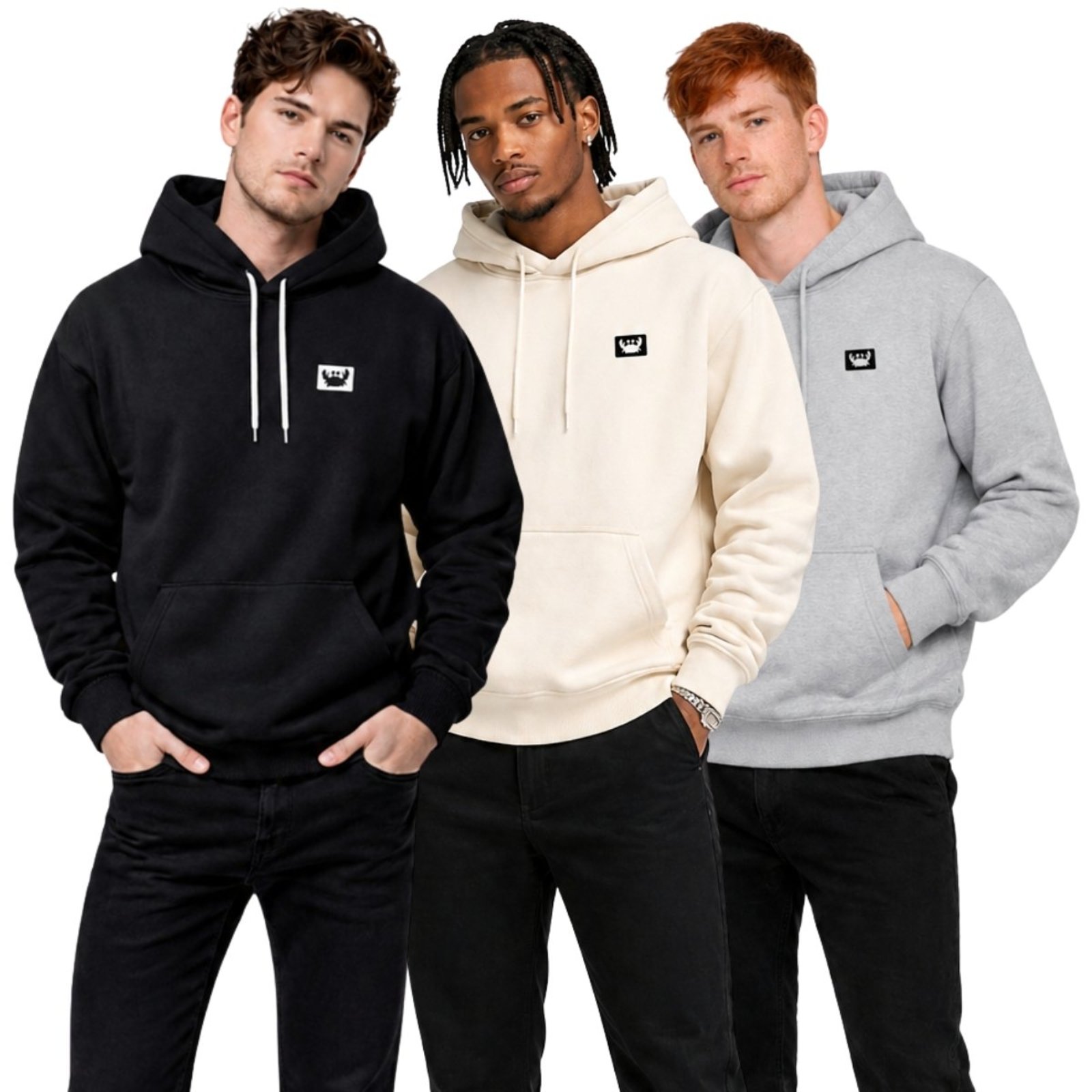 Kit 3 Blusas De Frio Moletom Canguru Com Capuz Casaco Estampado Siri