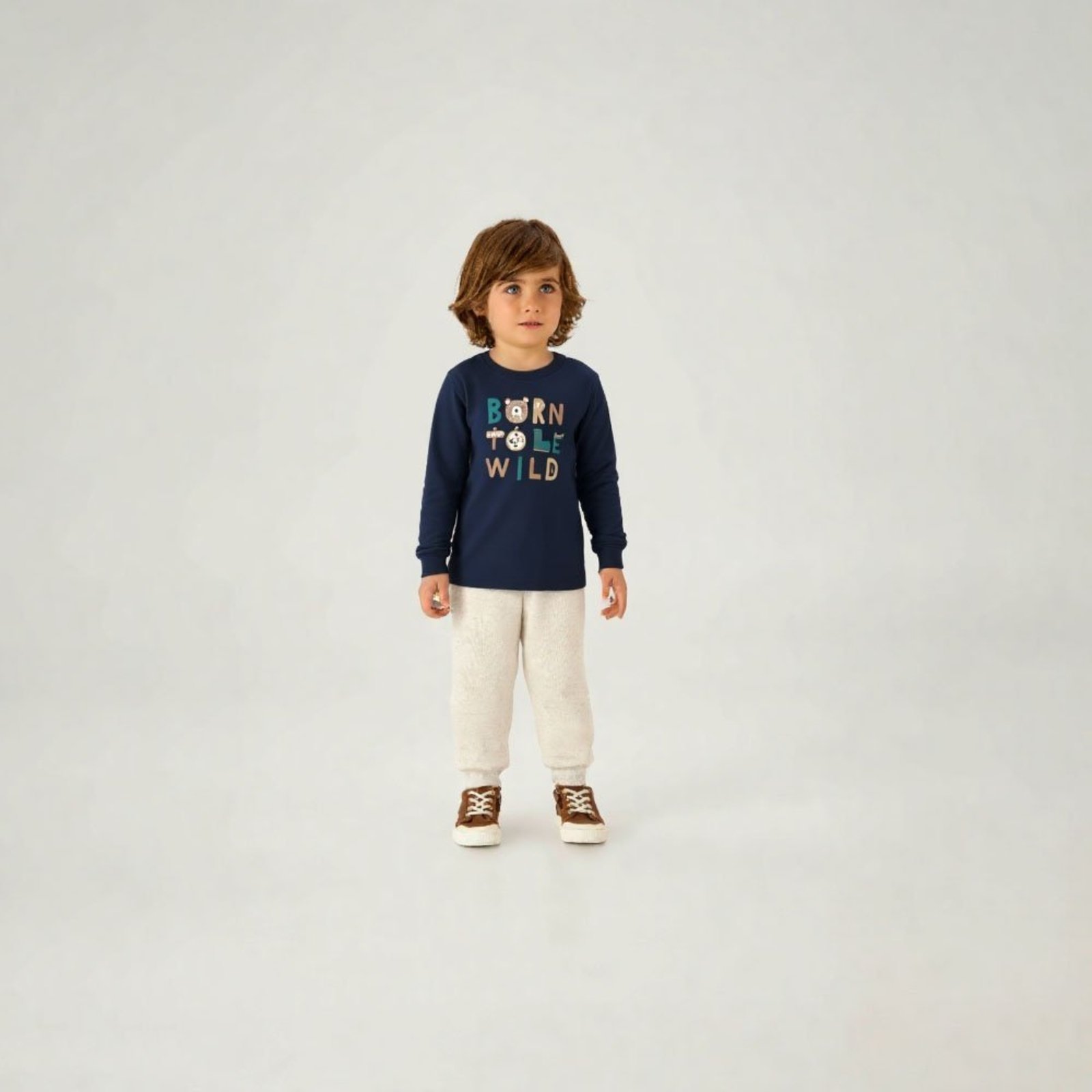 Infantil - Camiseta Marinho Primeiros Passos Pulla Bulla Menino - 55263-58