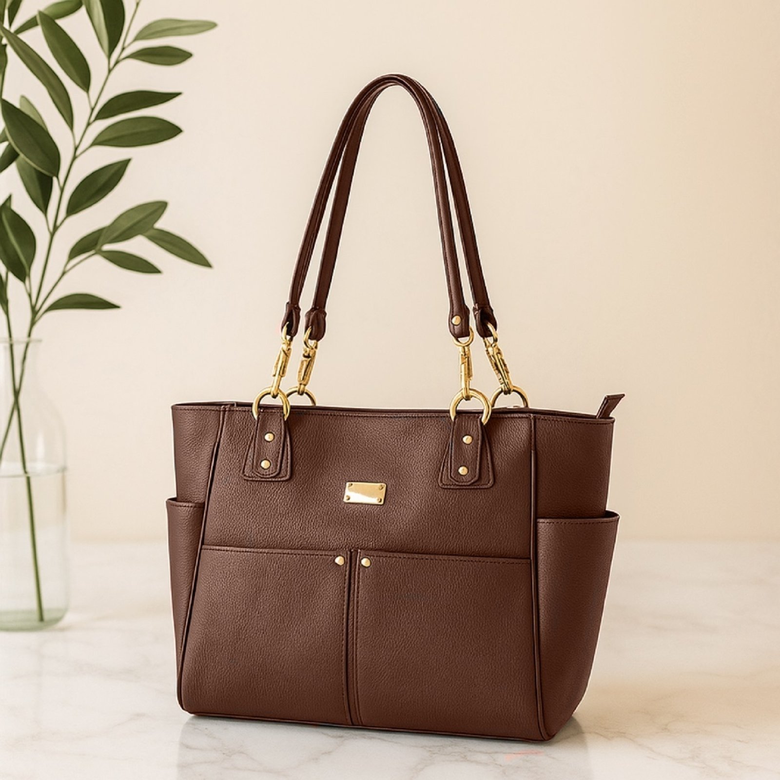 Bolsa Sacola TopGrife Couro Marrom