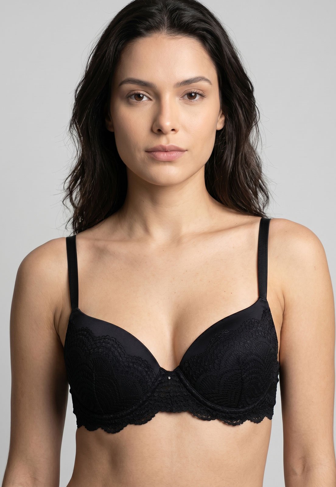 Sutiã Liz Push up Renda Preto