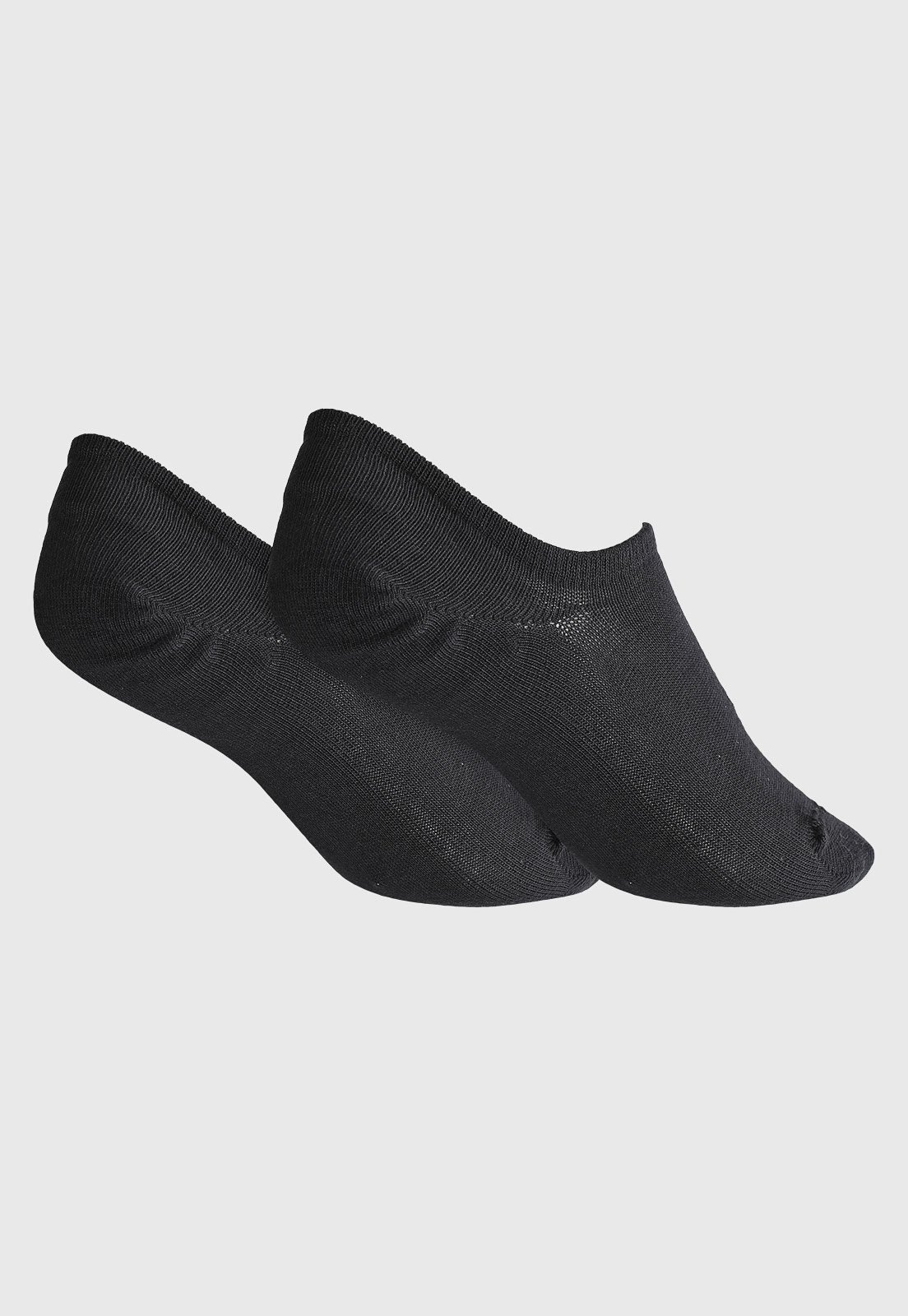 Vista 3 Kit 3pçs Meia adidas Originals Invisível Low Cut Preta preto adidas Originals preto