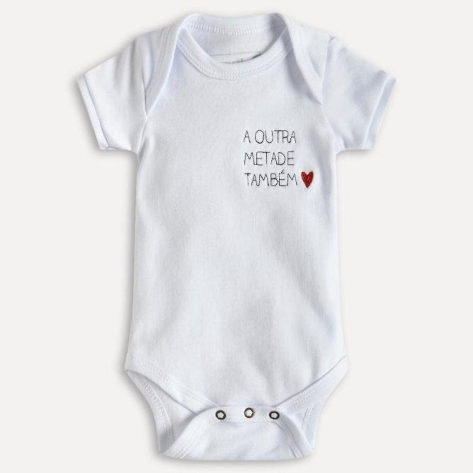 Infantil - Body Bordado A Outra Metade Reserva Mini Branco