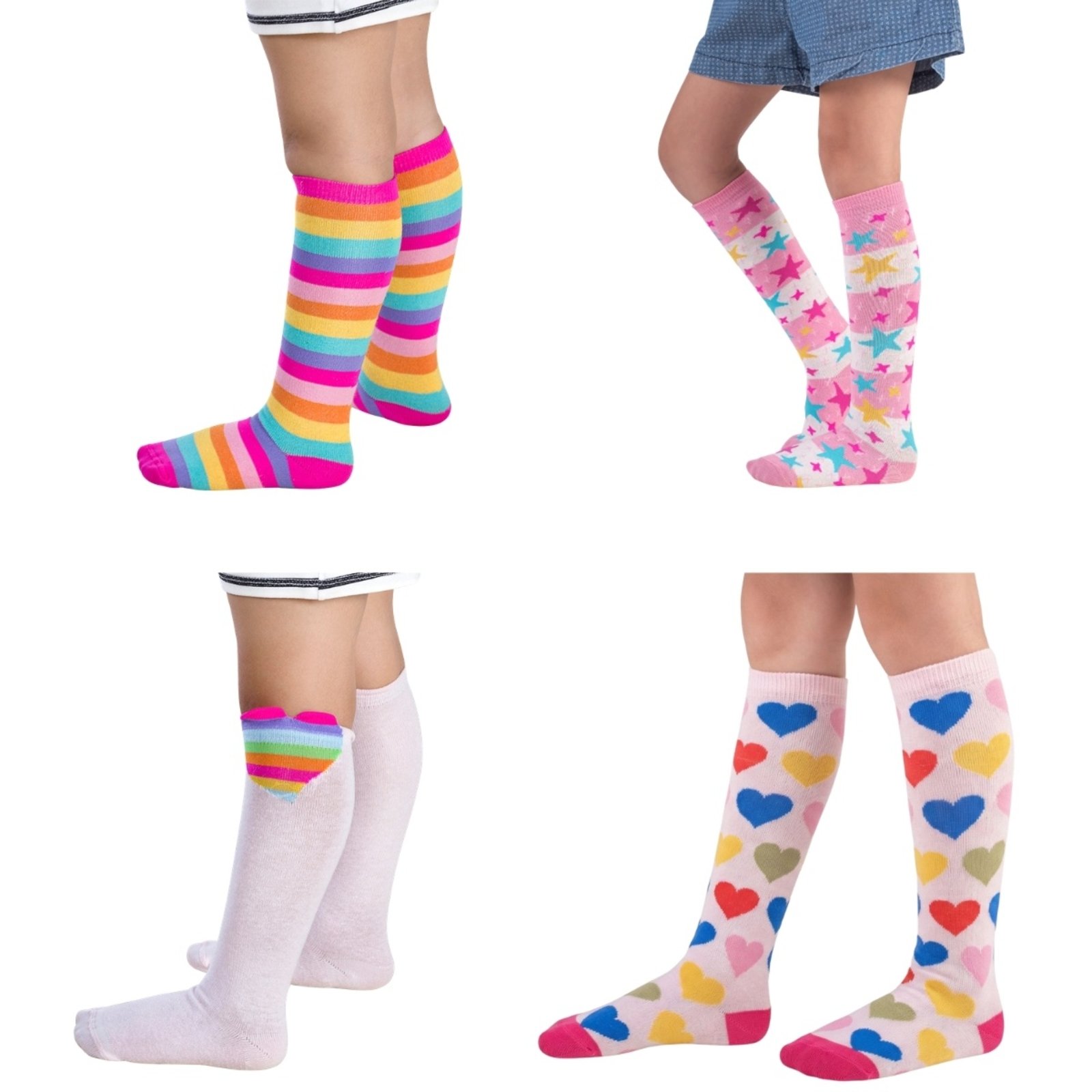 Infantil - Kit 4 Meia menina para galocha , meias confortáveis , ideais para compor qualquer looks