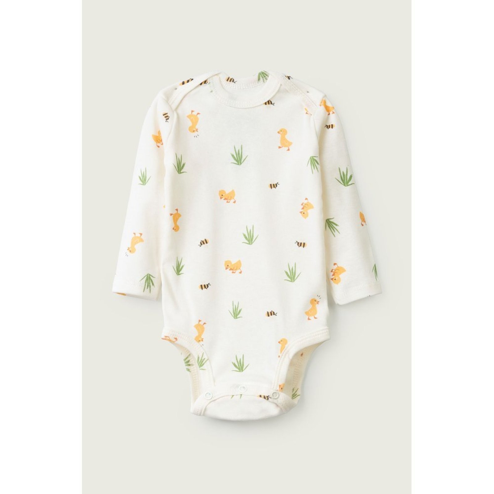 Infantil - Body Longo do Papai Off White Pato