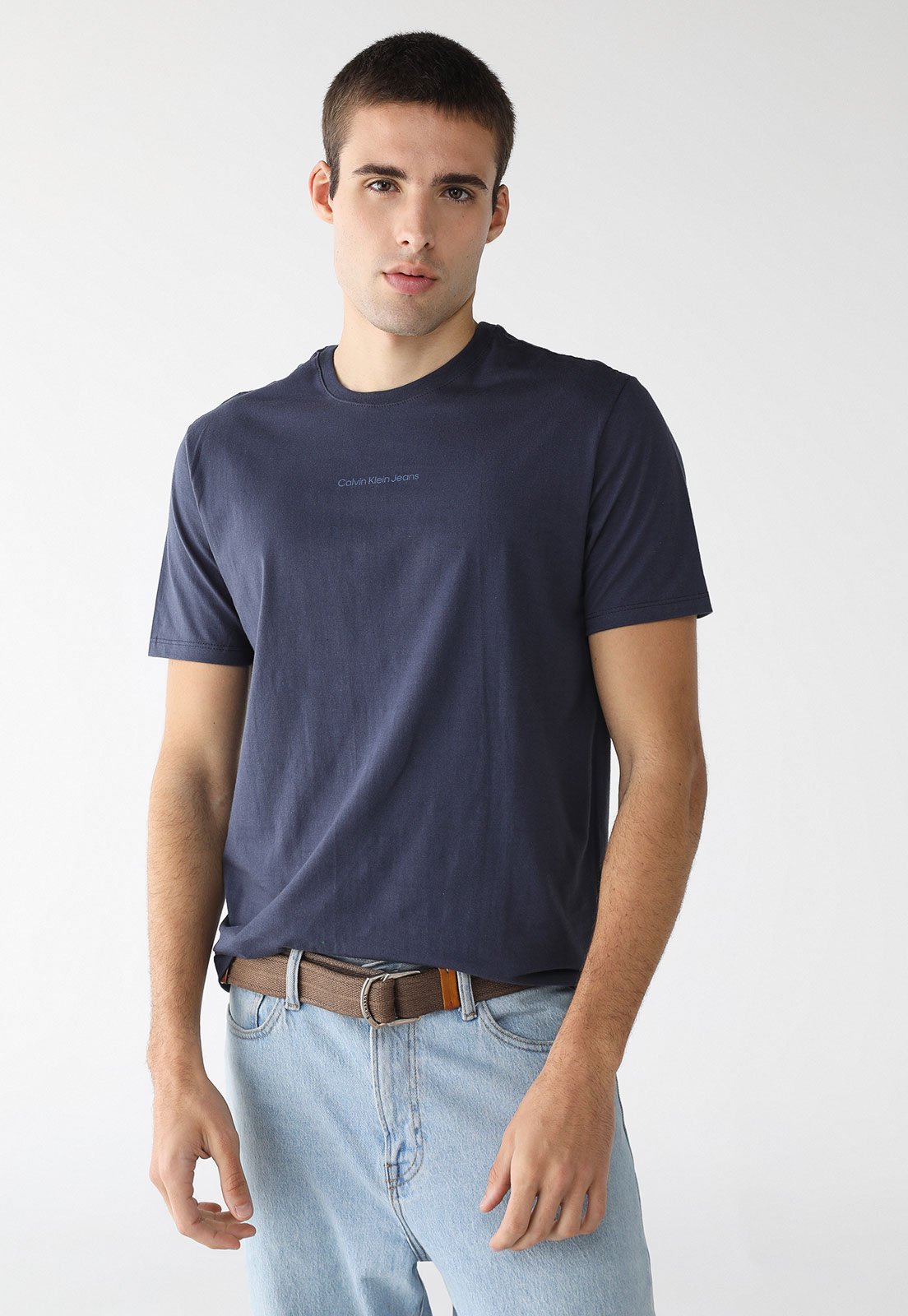Camiseta Calvin Klein Jeans Logo Azul-Marinho