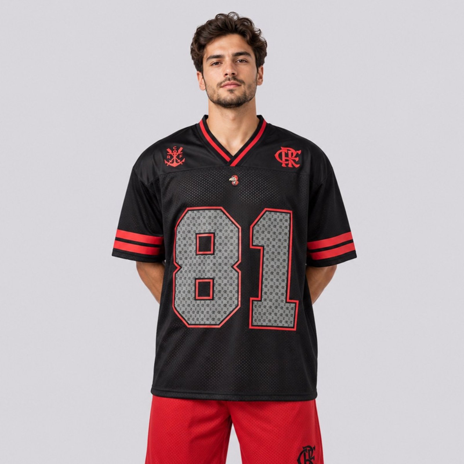 Camisa Flamengo Football Oversized Preta