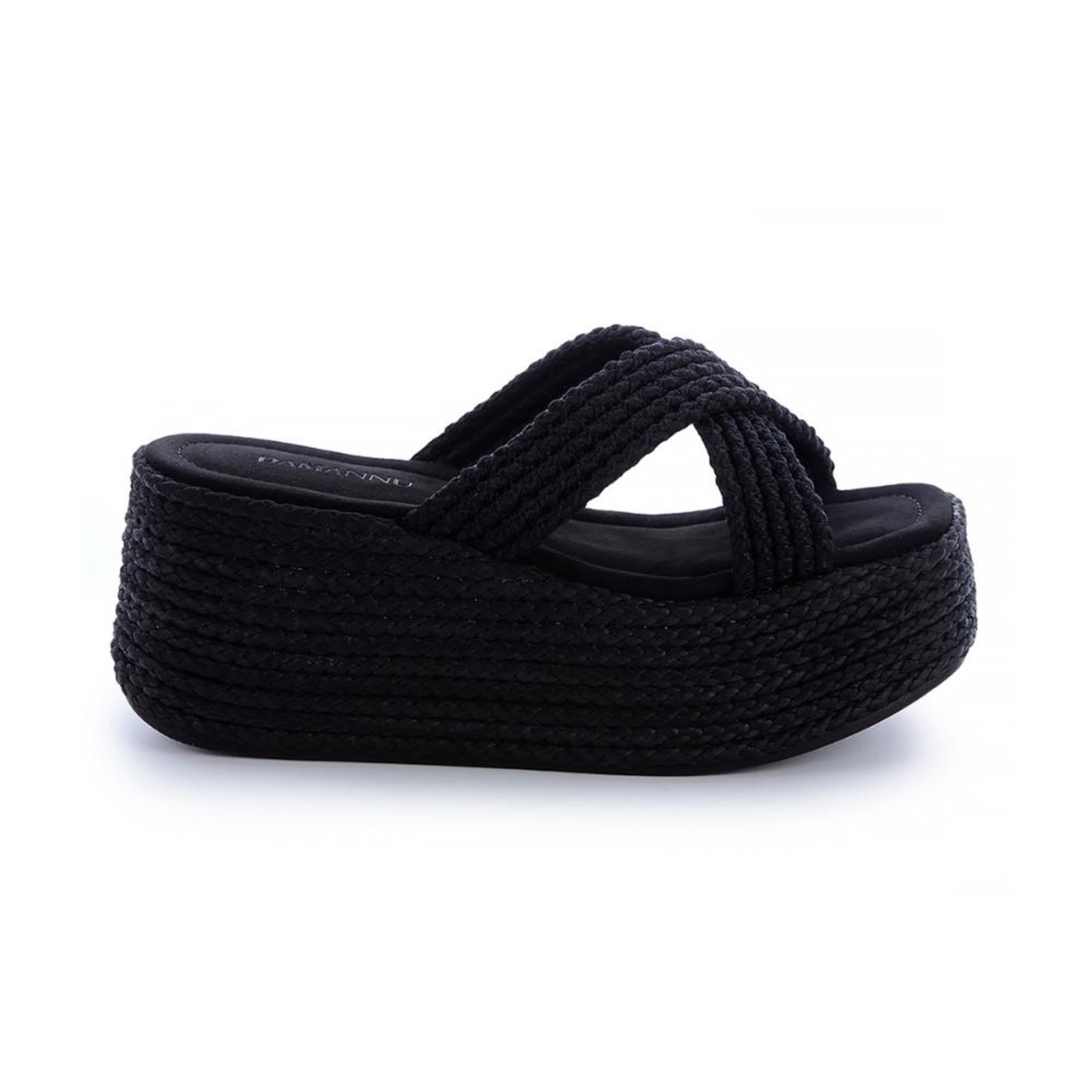 Sandália Flat Debby Preto Preto