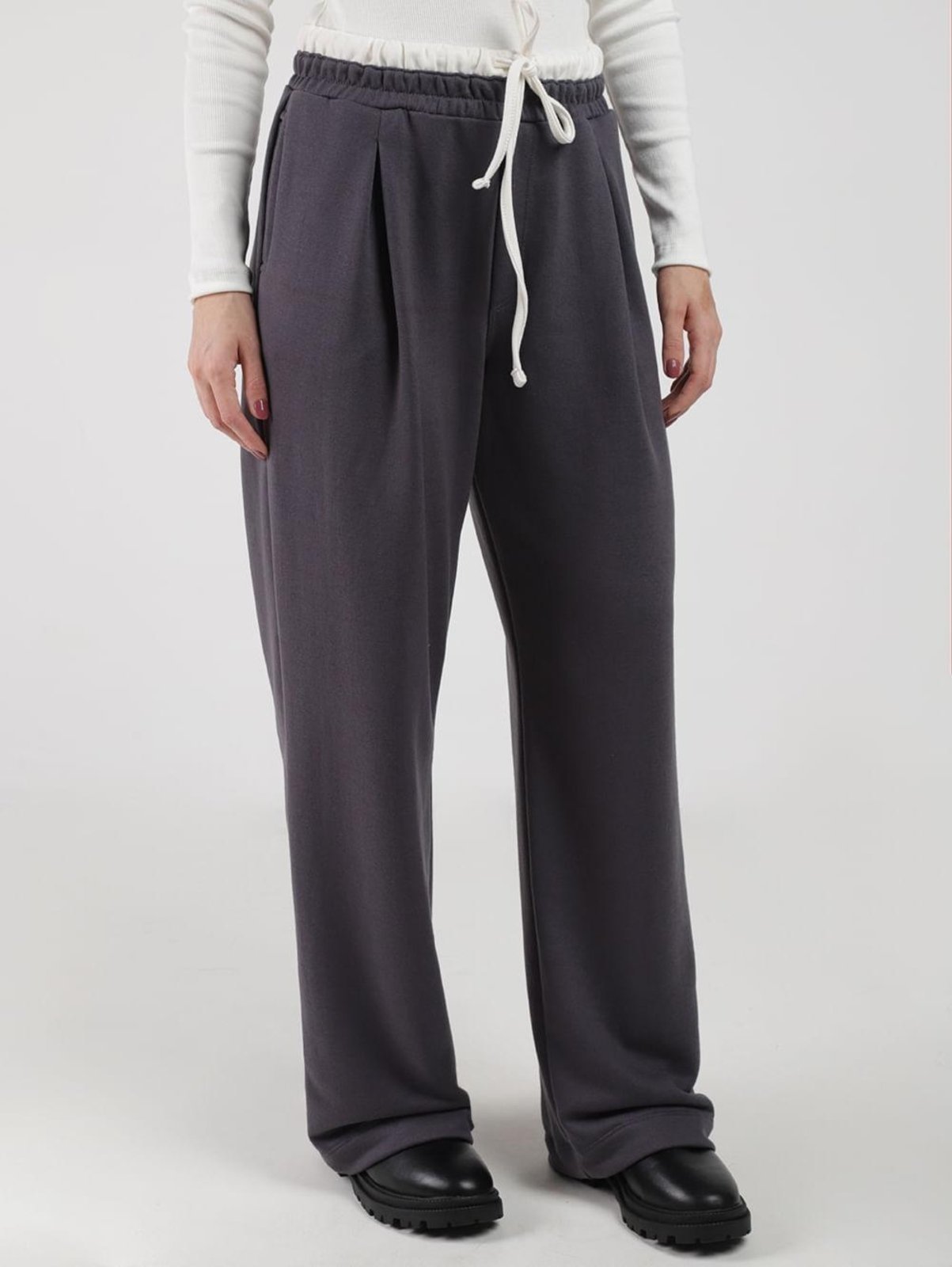 Vista 2 Calça Moletom Wide Leg Autentique Feminina cinza Autentique cinza