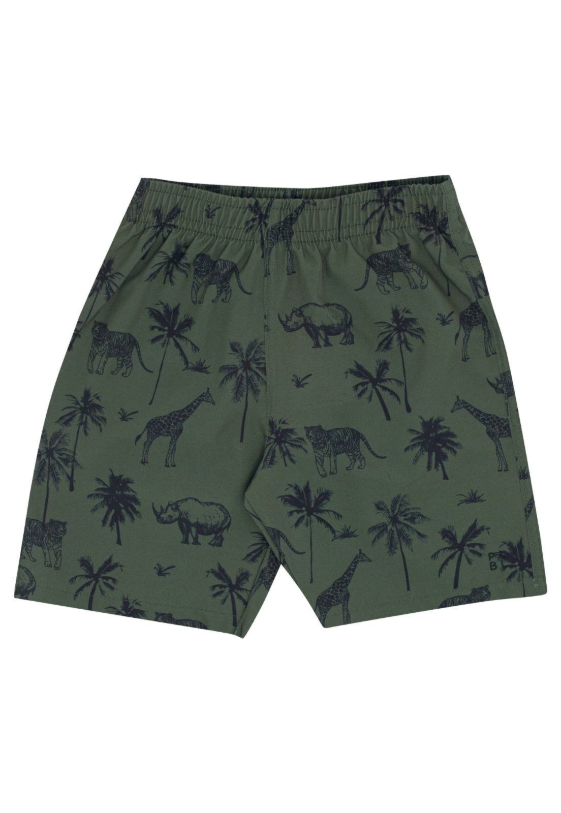Infantil – Shorts Menino Estampado Pulla Bulla 52361 Verde