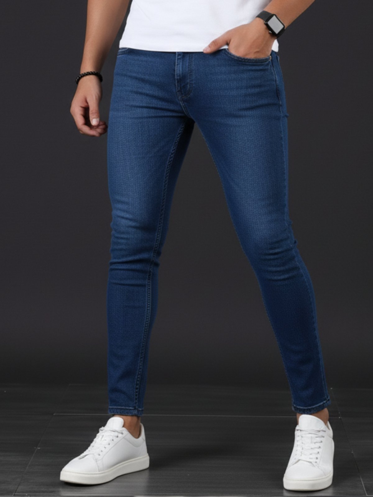 Calça Jeans Masculina 5 Estilos Azul Escuro Básica e Confortável
