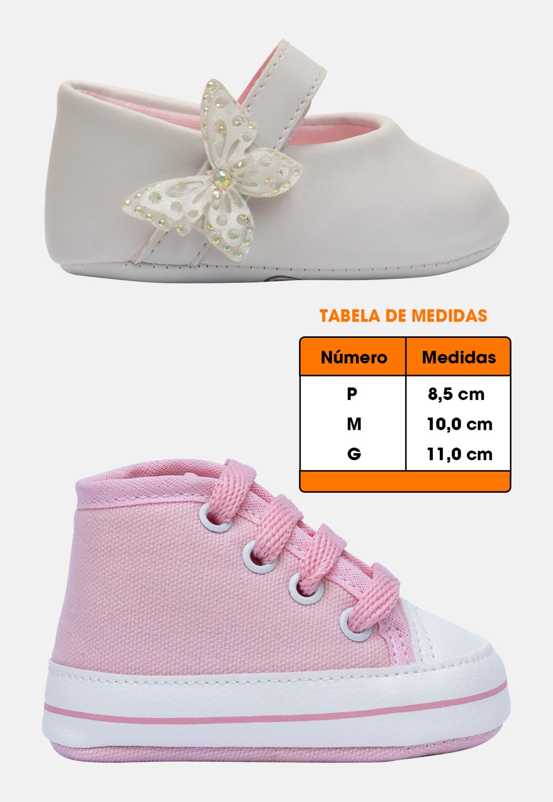 Vista 3 Infantil - Kit Tenis e Sapatilha Pópidi Menina e Rosa branco/rosa rosa Pópidí branco/rosa rosa