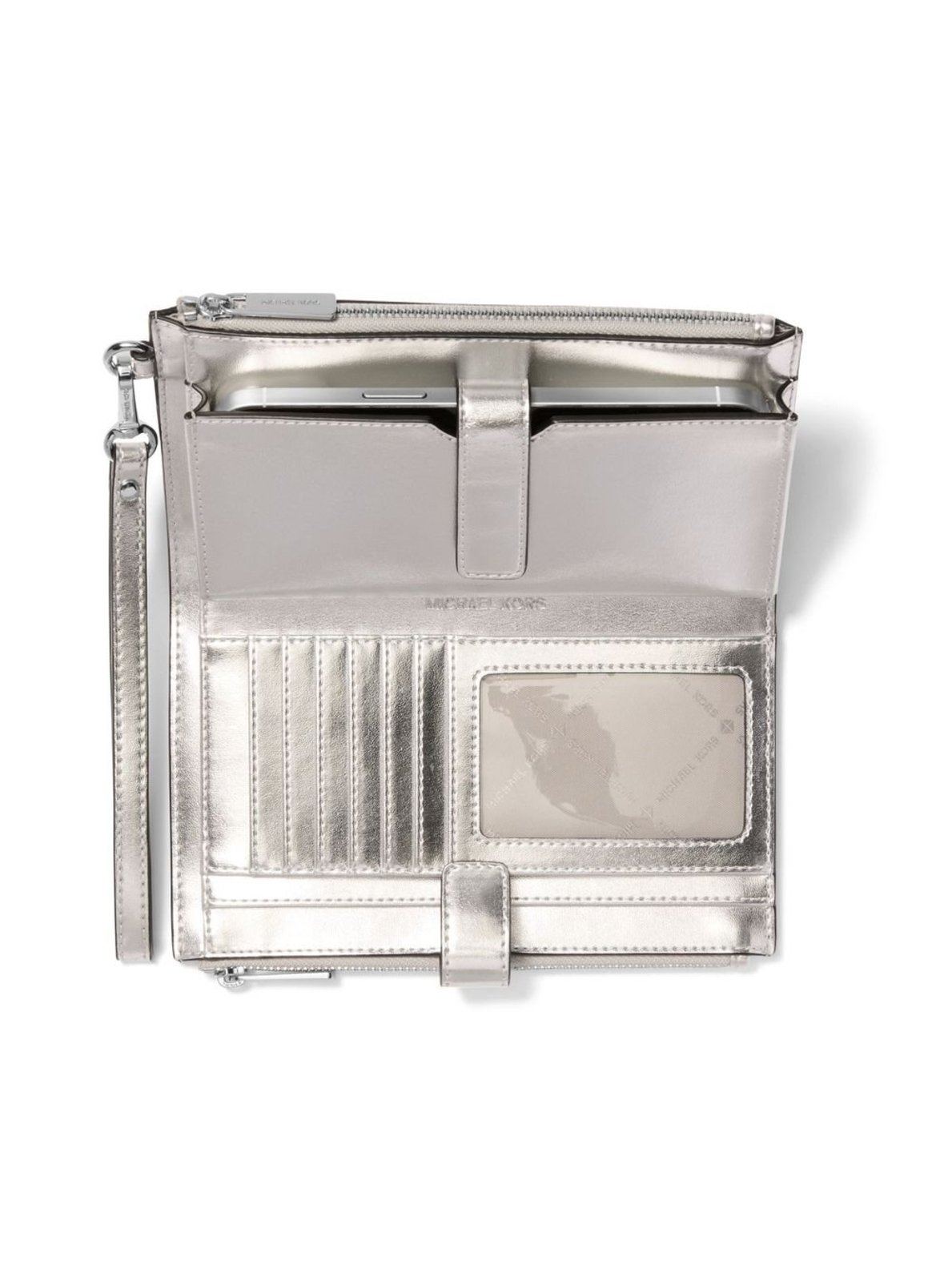 Vista 3 Carteira Jet Set Travel Logo Grande 35R5stvw3b085 Michael Kors branco