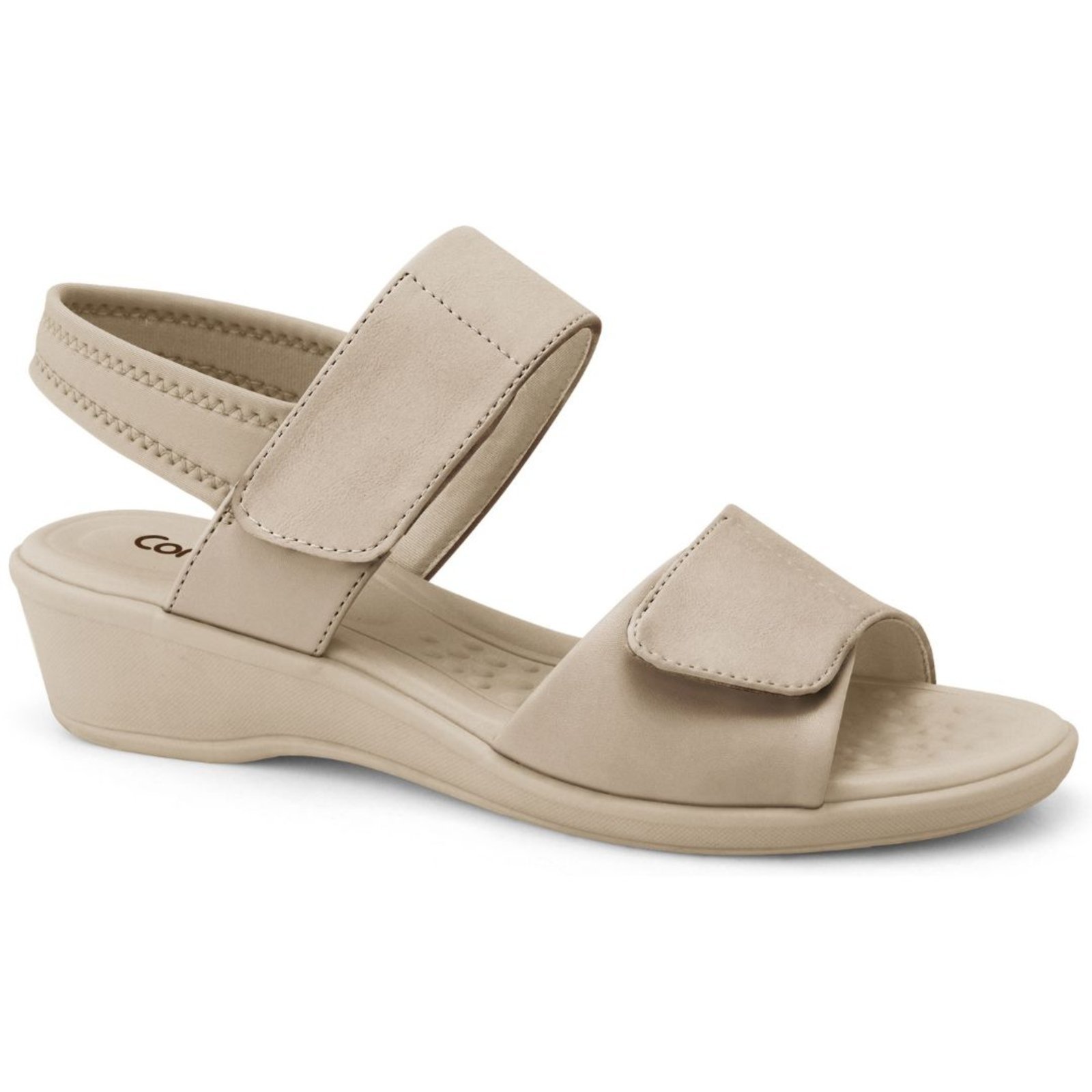 Vista 2 Sandália Feminina com Elástico Comfortflex 2572303-3 bege Comfortflex bege