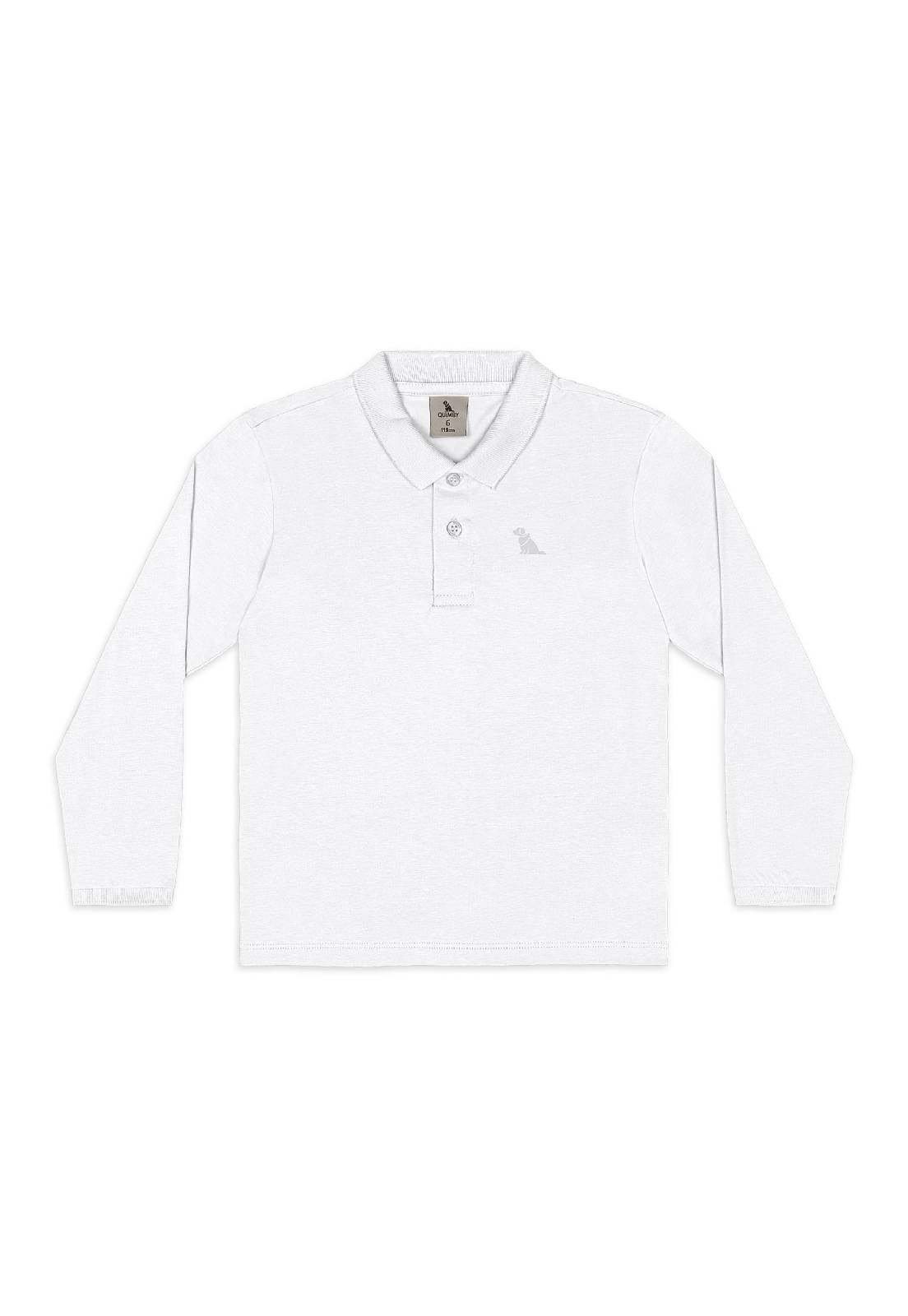 Infantil - Camisa Polo em Algodão Quimby Branco