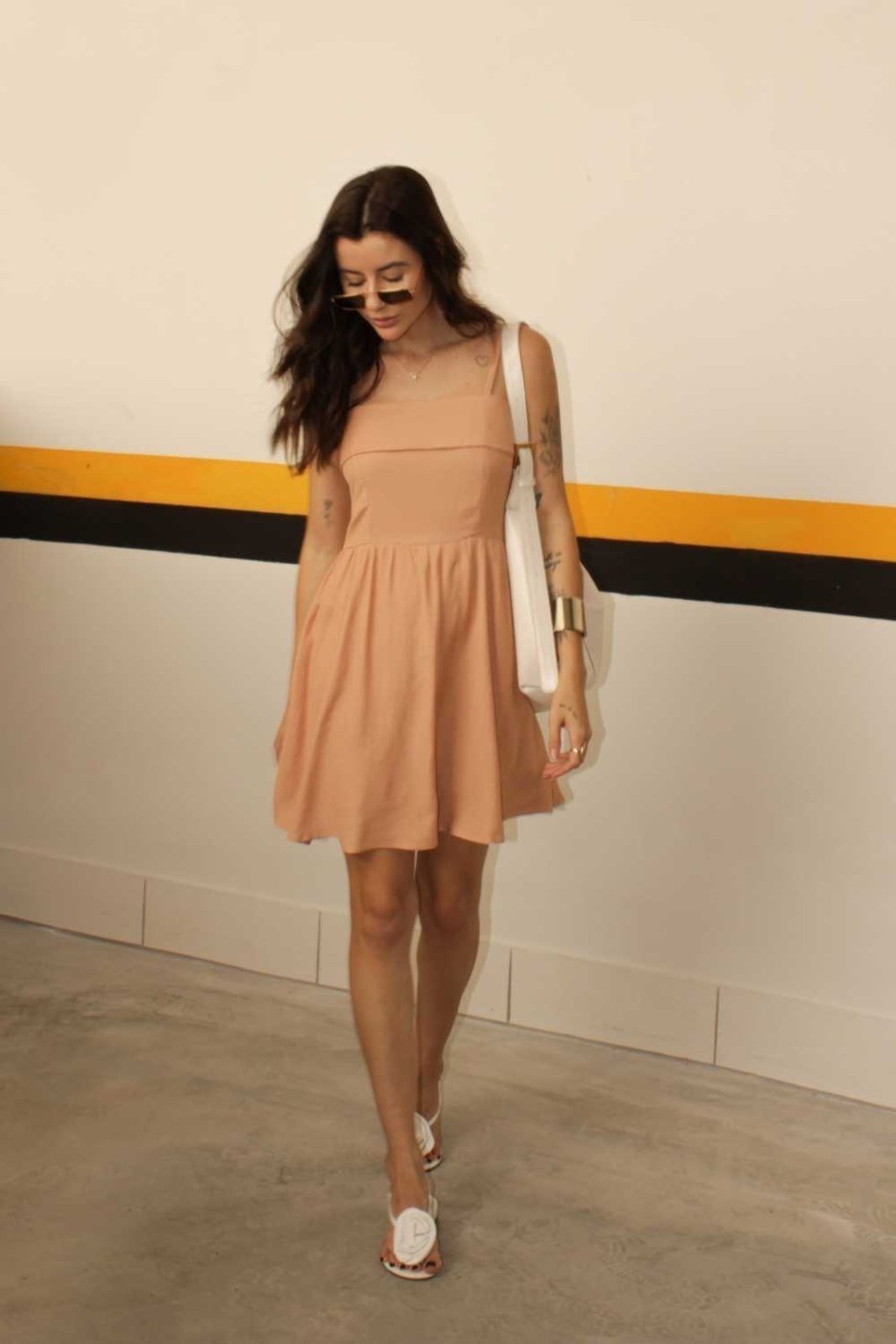 Vista 2 Vestido Vanibele Viscose caramelo Vanibele caramelo