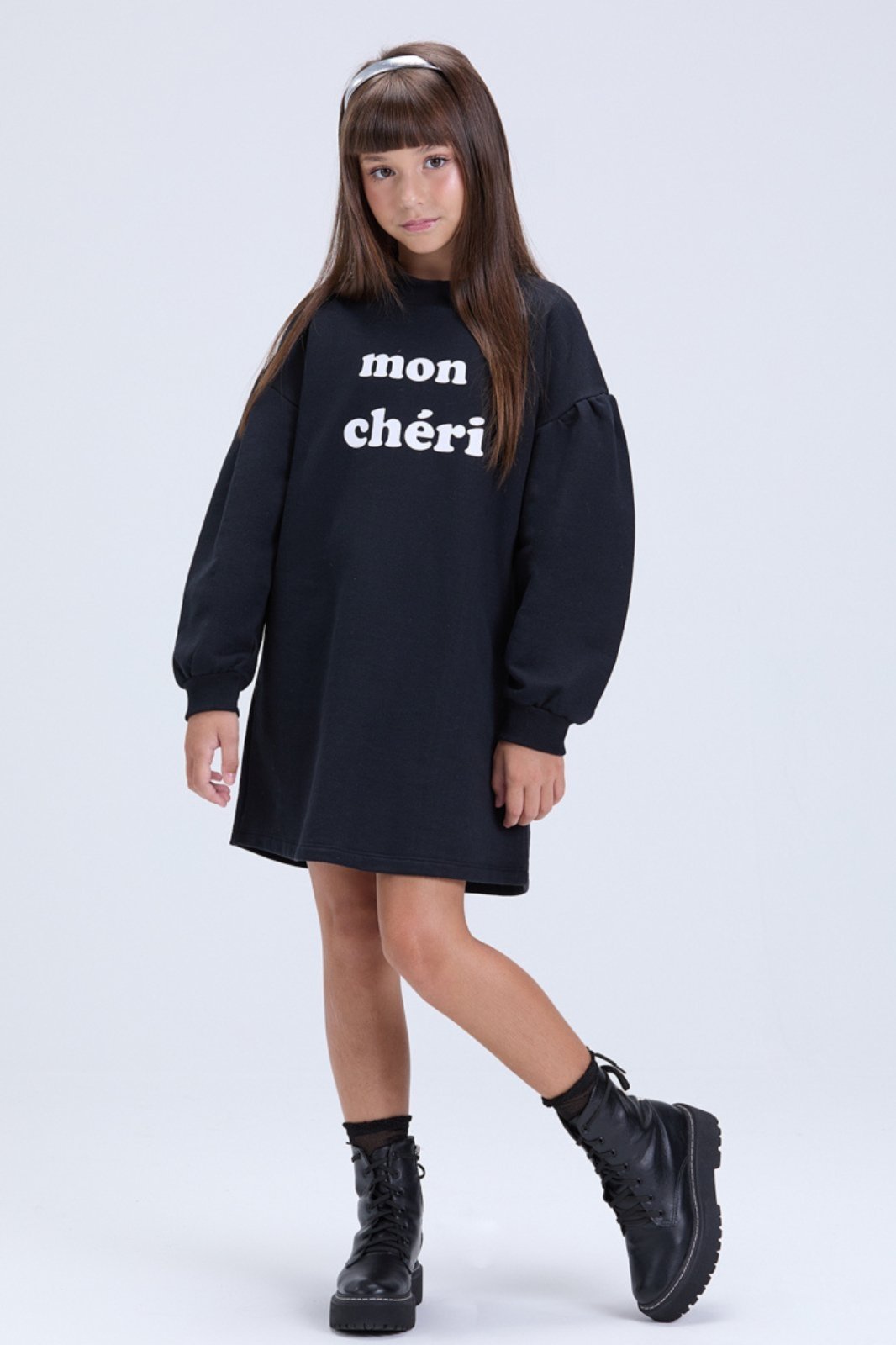 Infantil - Vestido Feminino de Inverno Mon Chéri