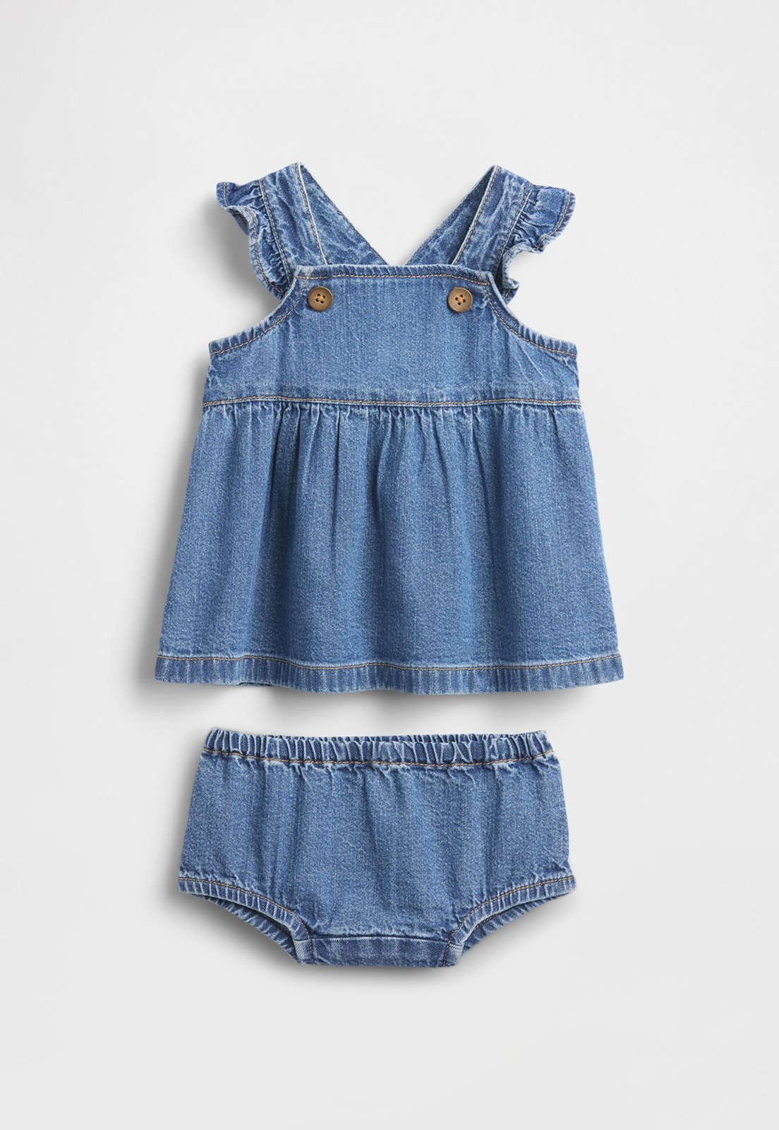 Vista 2 Infantil - Vestido GAP Jeans Alças Cruzadas azul GAP azul