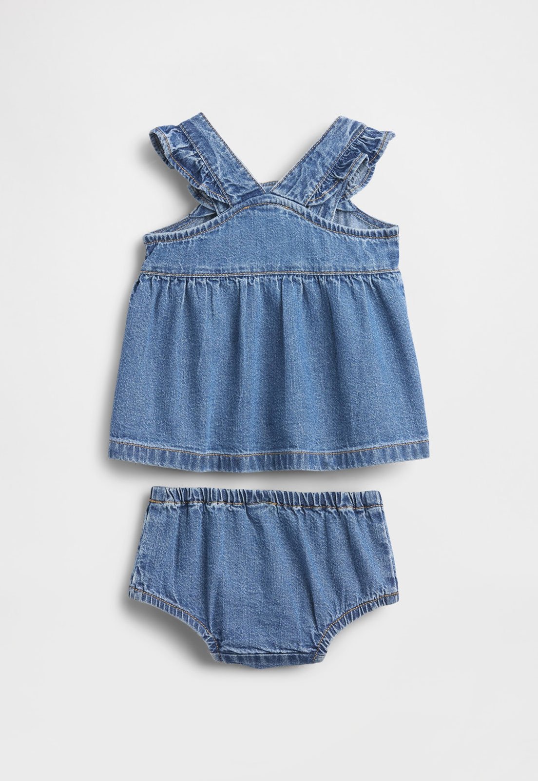 Vista 3 Infantil - Vestido GAP Jeans Alças Cruzadas azul GAP azul