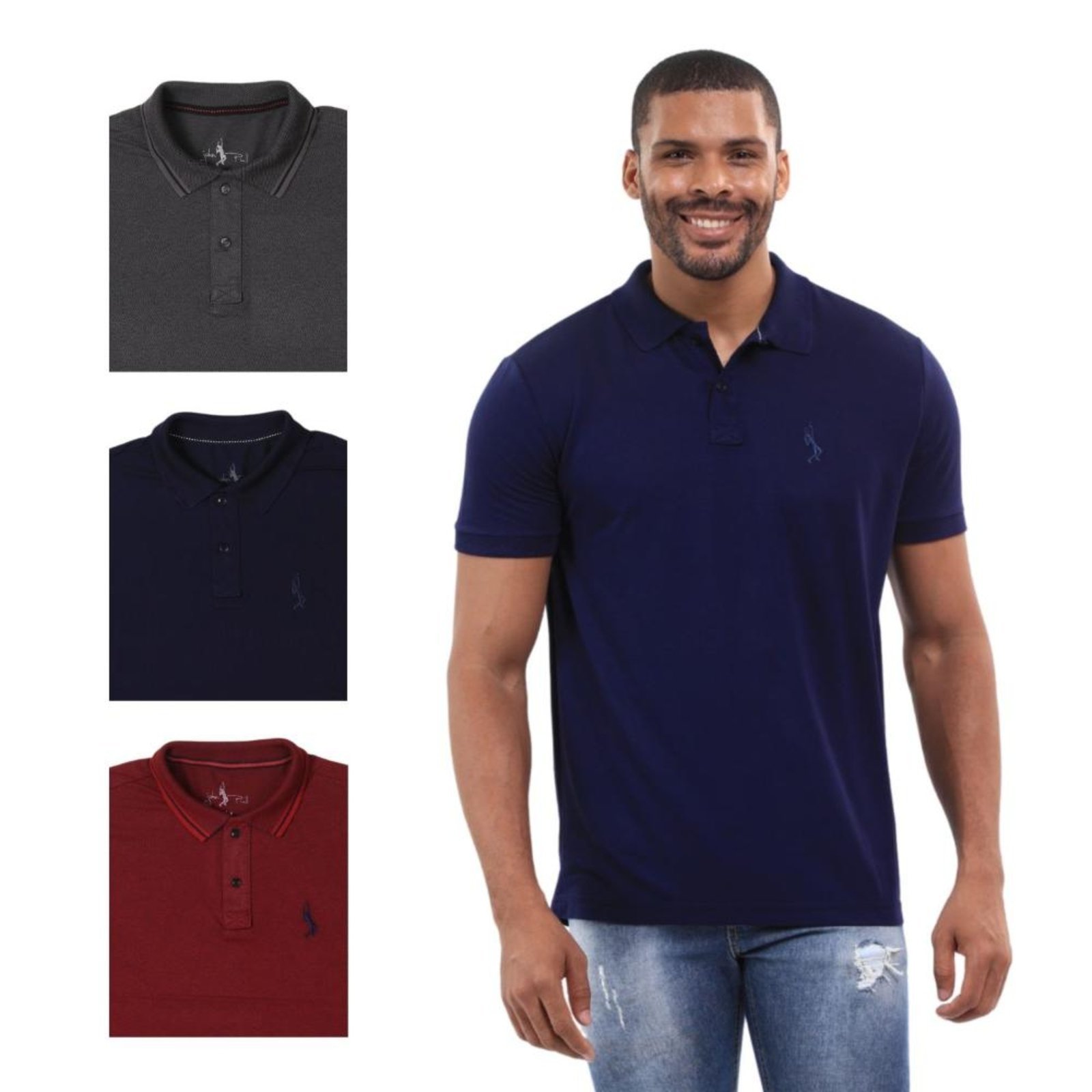 Kit 4 Camisa Polo Masculina Elegante Dia a Dia Piquet