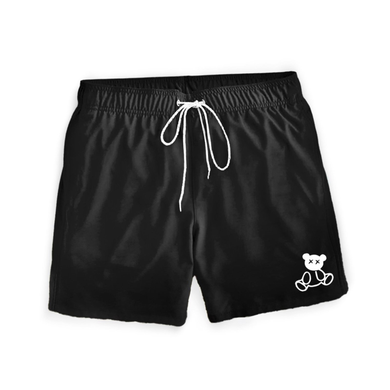 Short Bermuda Lisa Tactel Ursinho Carinhoso Com Bolsos Moda Praia Verão Amor Love Fofo