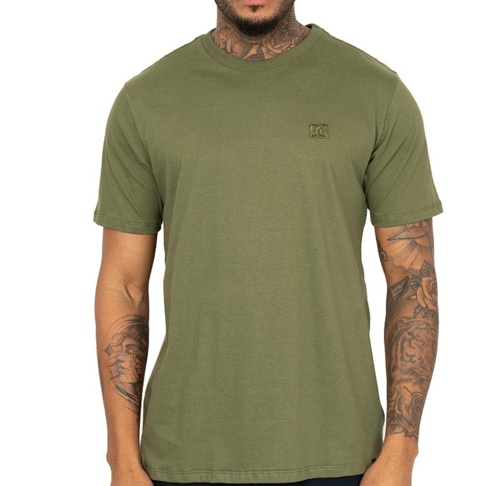 Camiseta DC Shoes Embroidery SM26 Masculina Verde