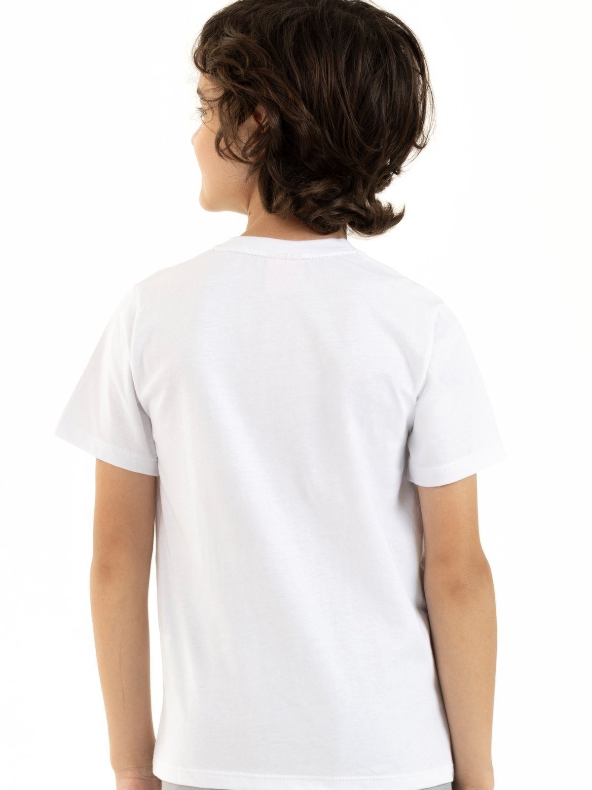Vista 3 Infantil - Camiseta Menino em Algodão - Rei dos Mares Magicamente Kids branco Magicamente Kids branco