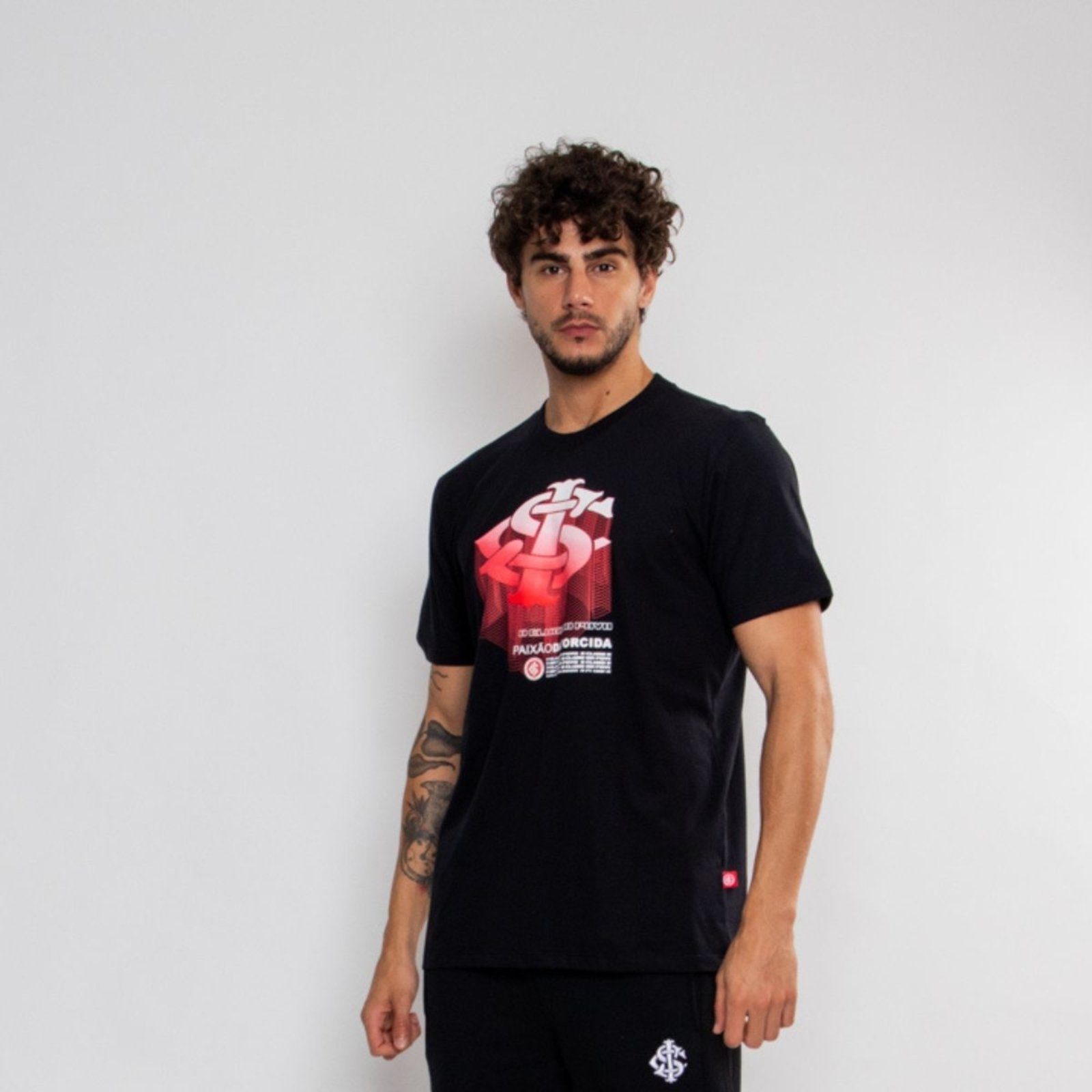 Camiseta Futebol Clássica Internacional Oficial Paixão Surf Center Preto