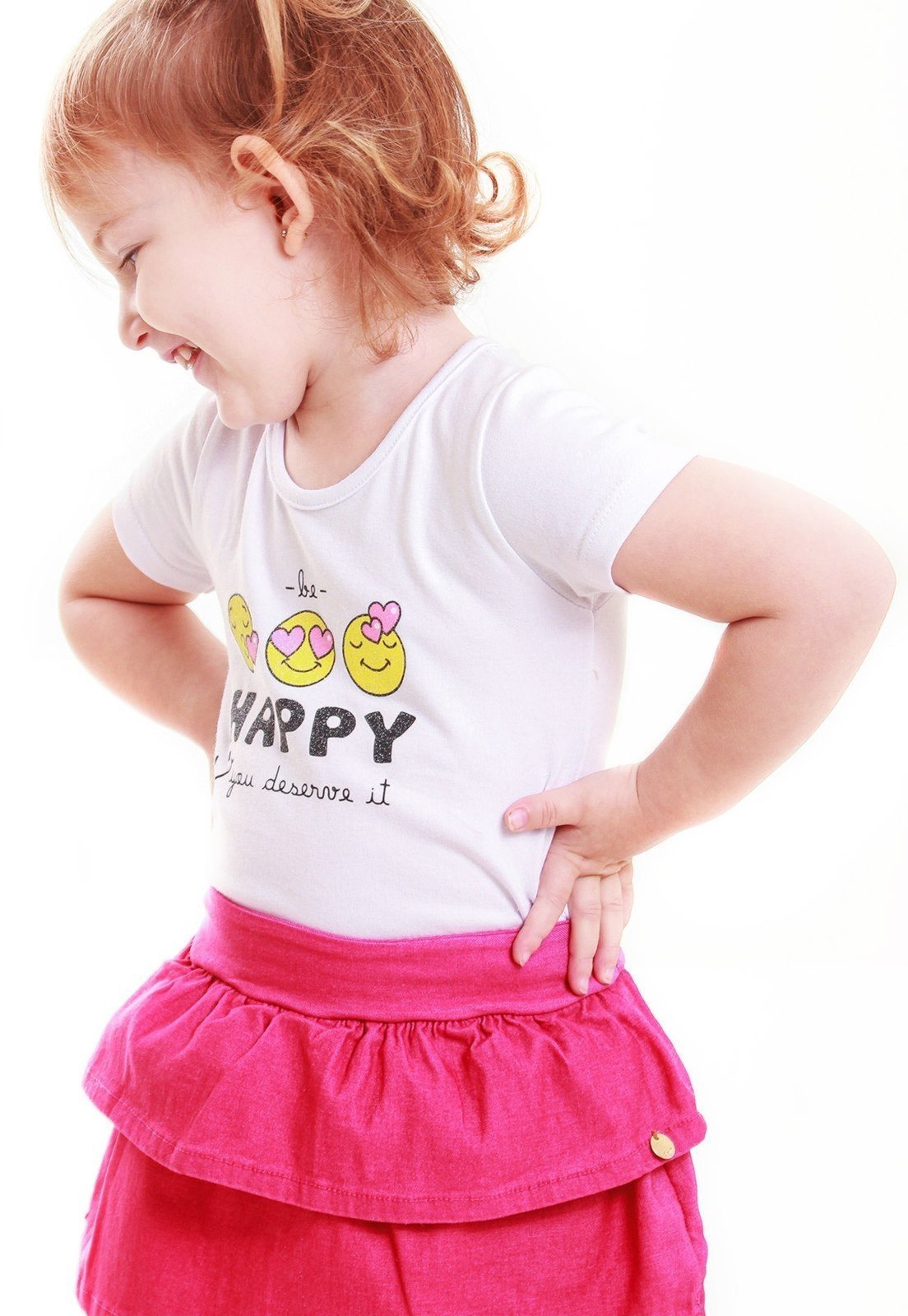 Shorts Saia Menina com Babados