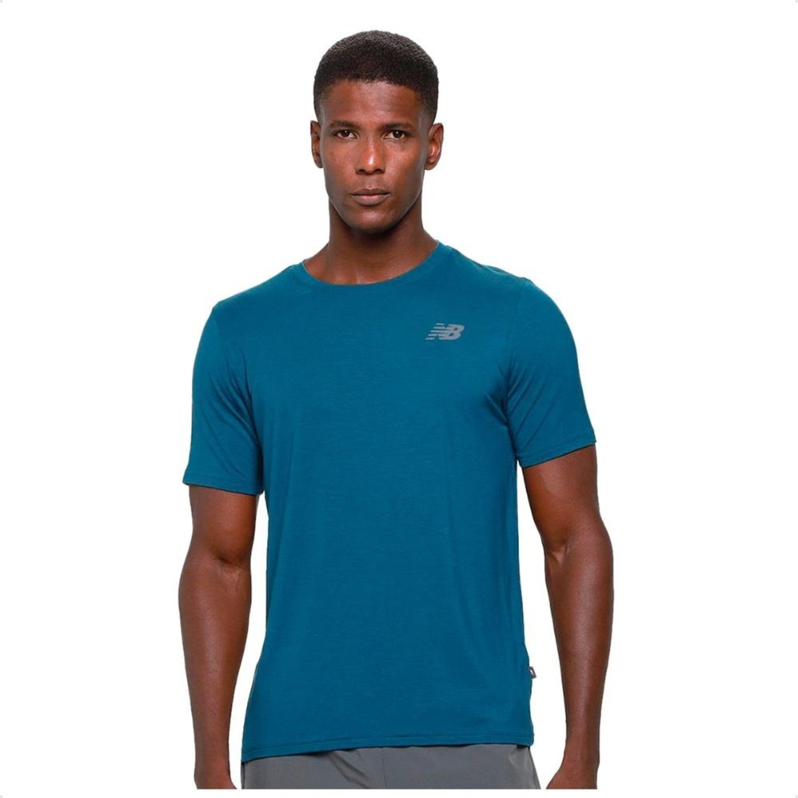 Camiseta New Balance Active Logo Masculina Azul