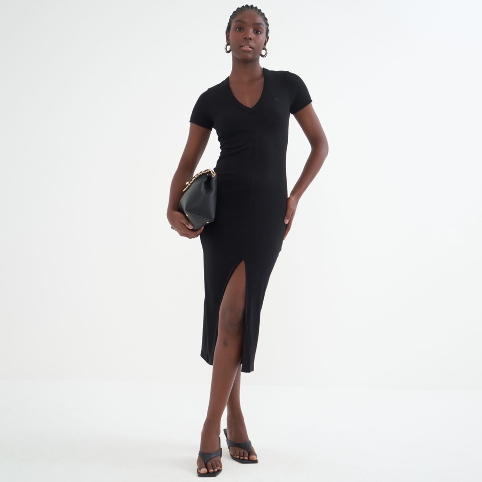 Vestido Mid Colcci Iconic Cut Pr26 Preto Feminino