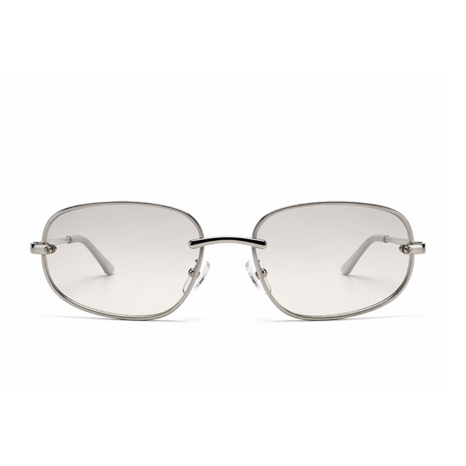 Óculos de Sol Retrô Virginia Metal Dourado Vintage Premium UV400 Cinza