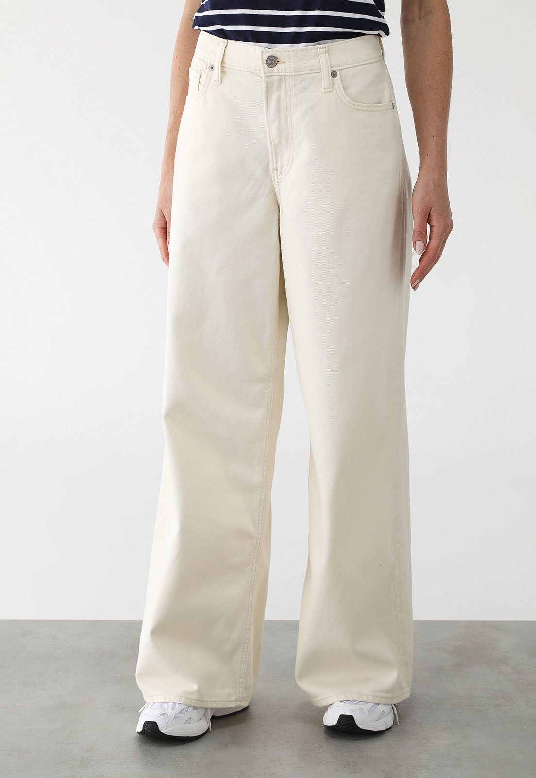 Calça Jeans GAP Wide Leg Lisa Off-White
