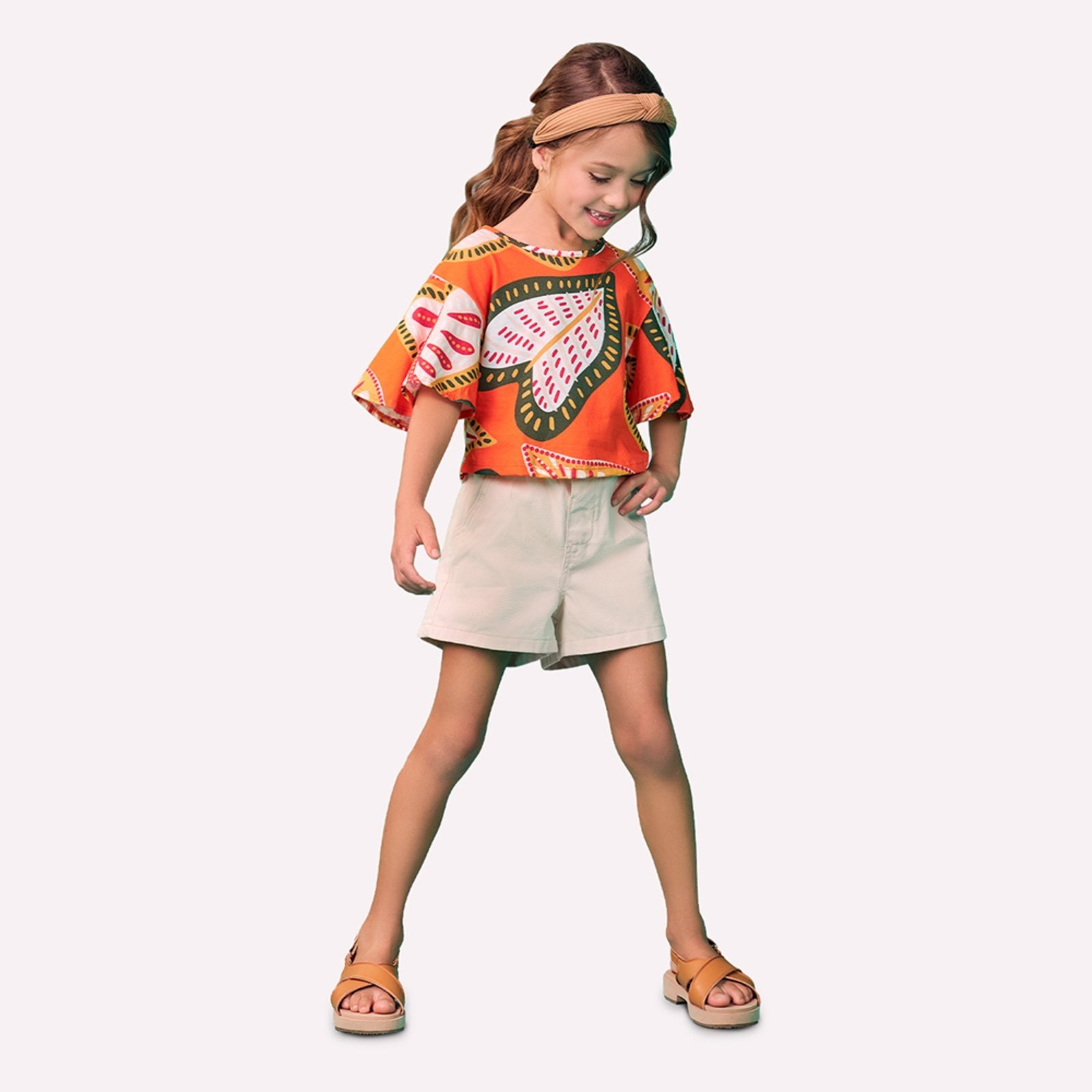 Infantil – Blusa Menina Folhas Nanai