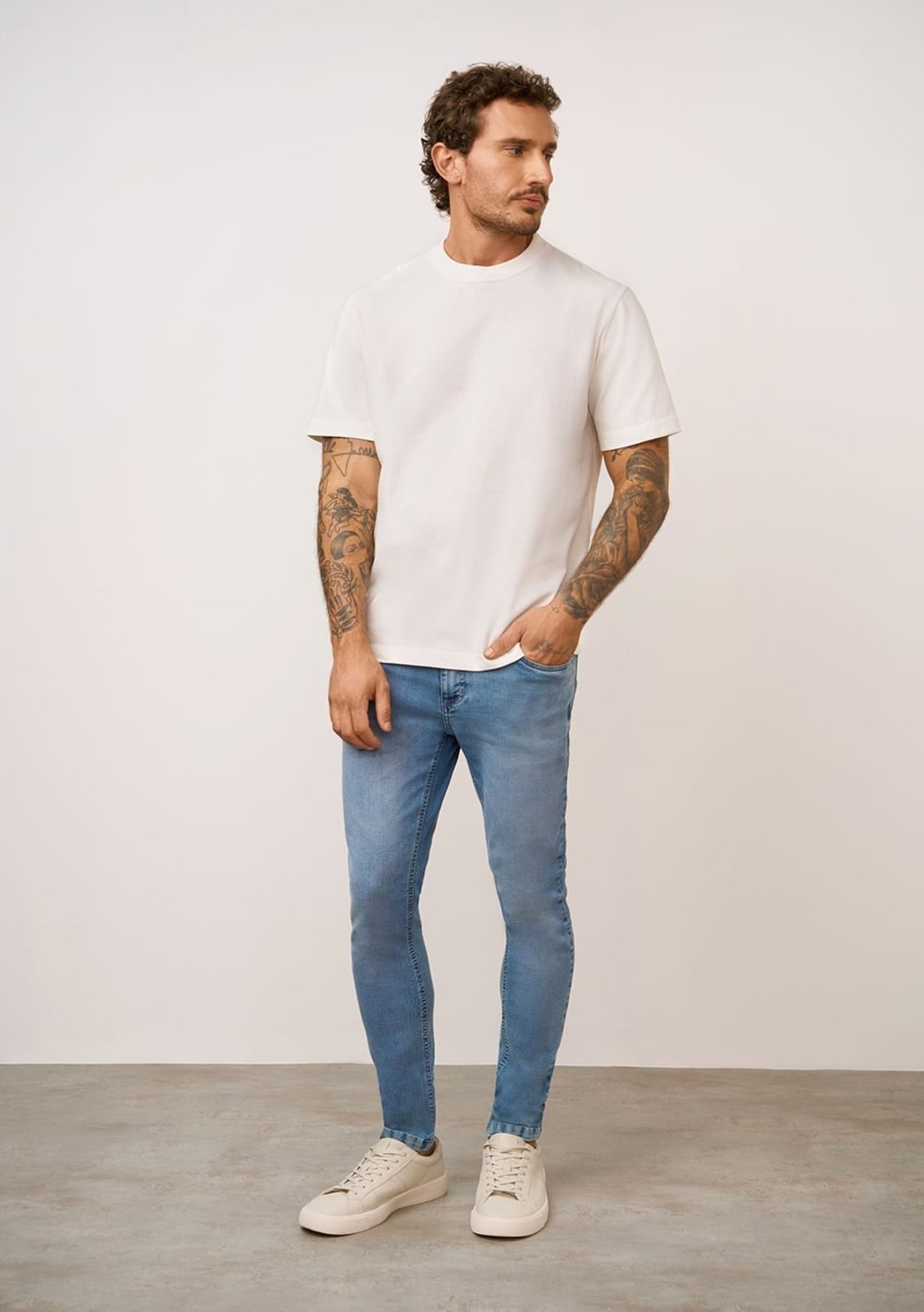 Calça Iódice Cós Baixo Bolso Relogio Jeans