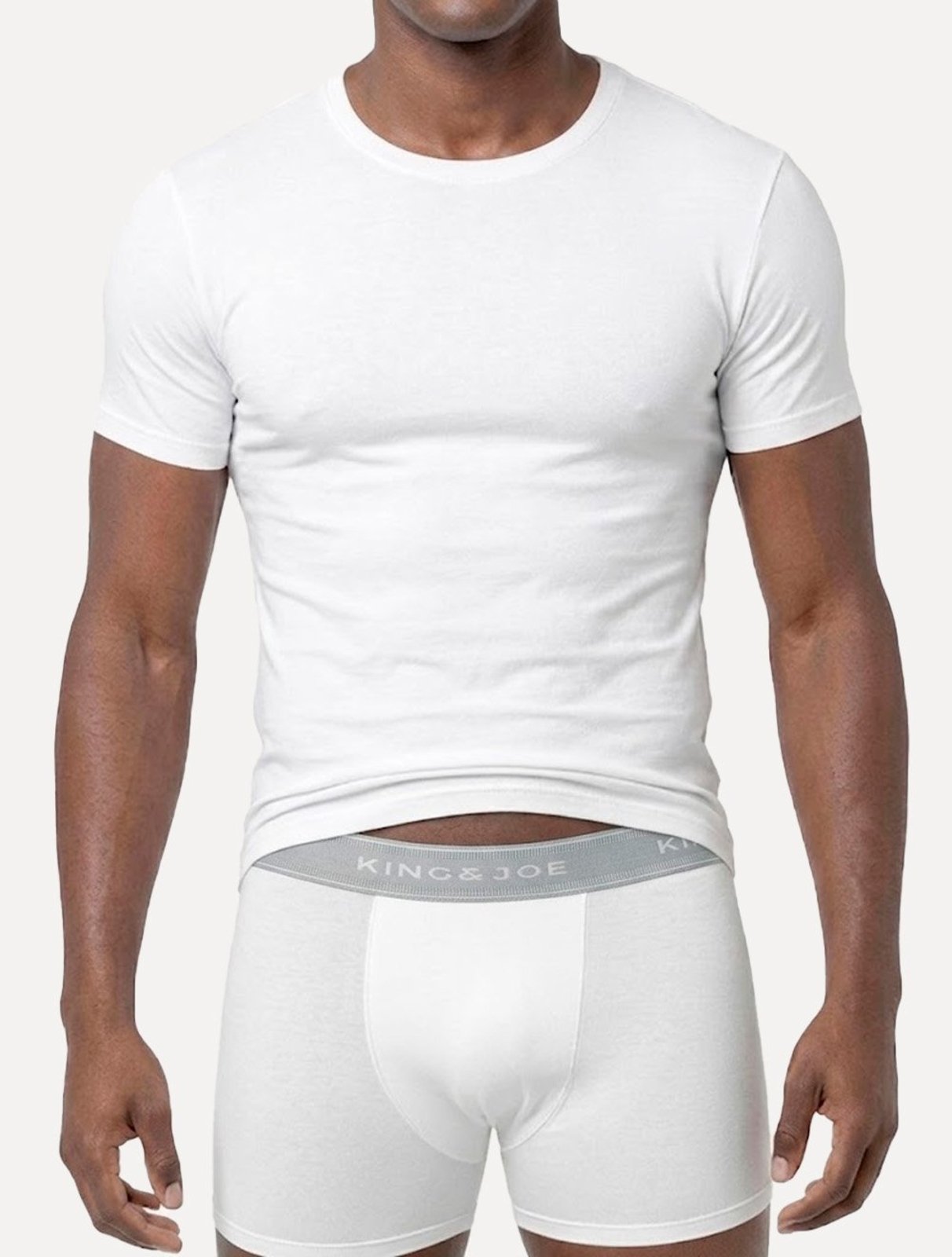 Kit Cuecas King & Joe Boxer Lisa Grey Logo Branca Pack