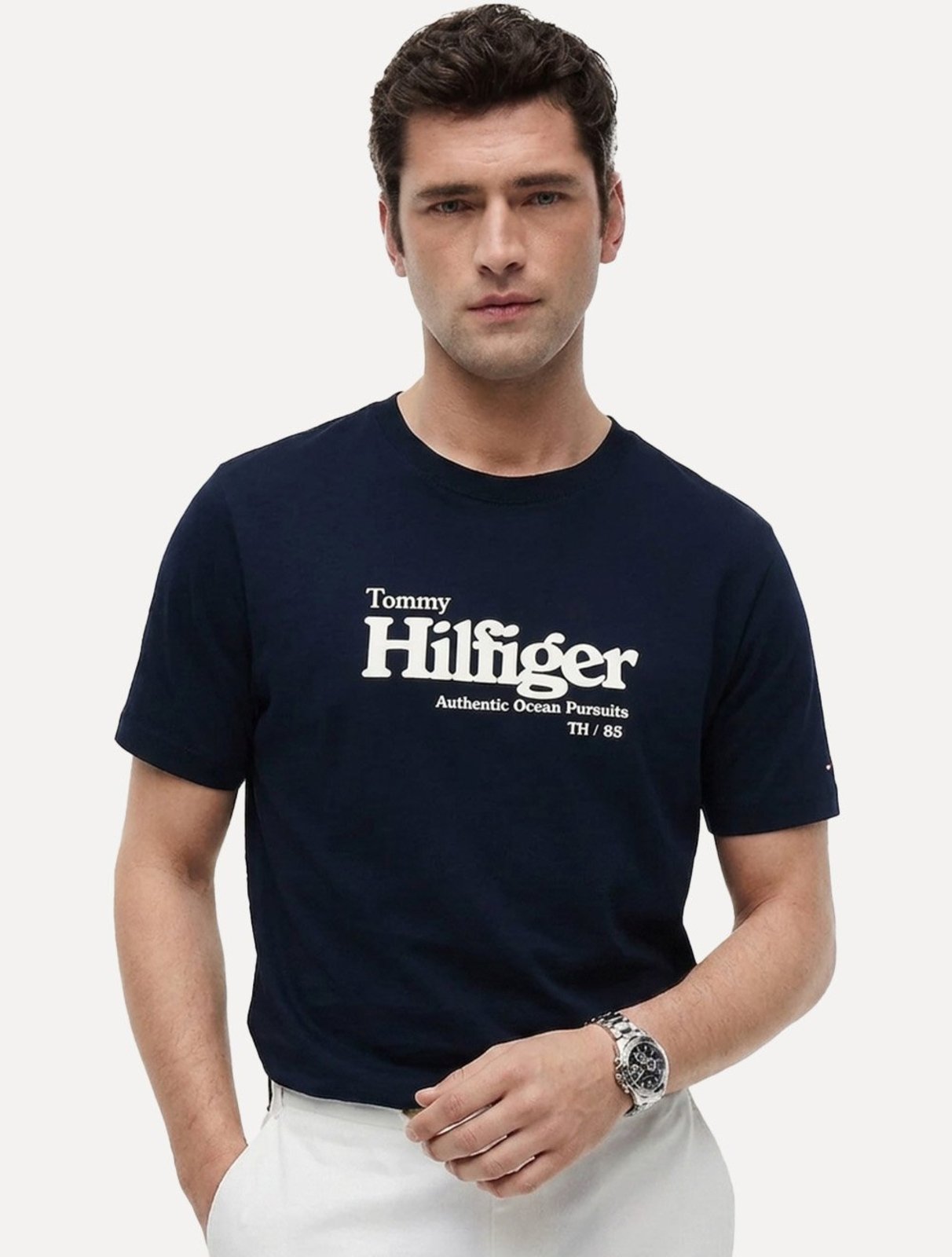Camiseta Tommy Hilfiger Masculina Authentic Ocean Pursuit Azul Marinho