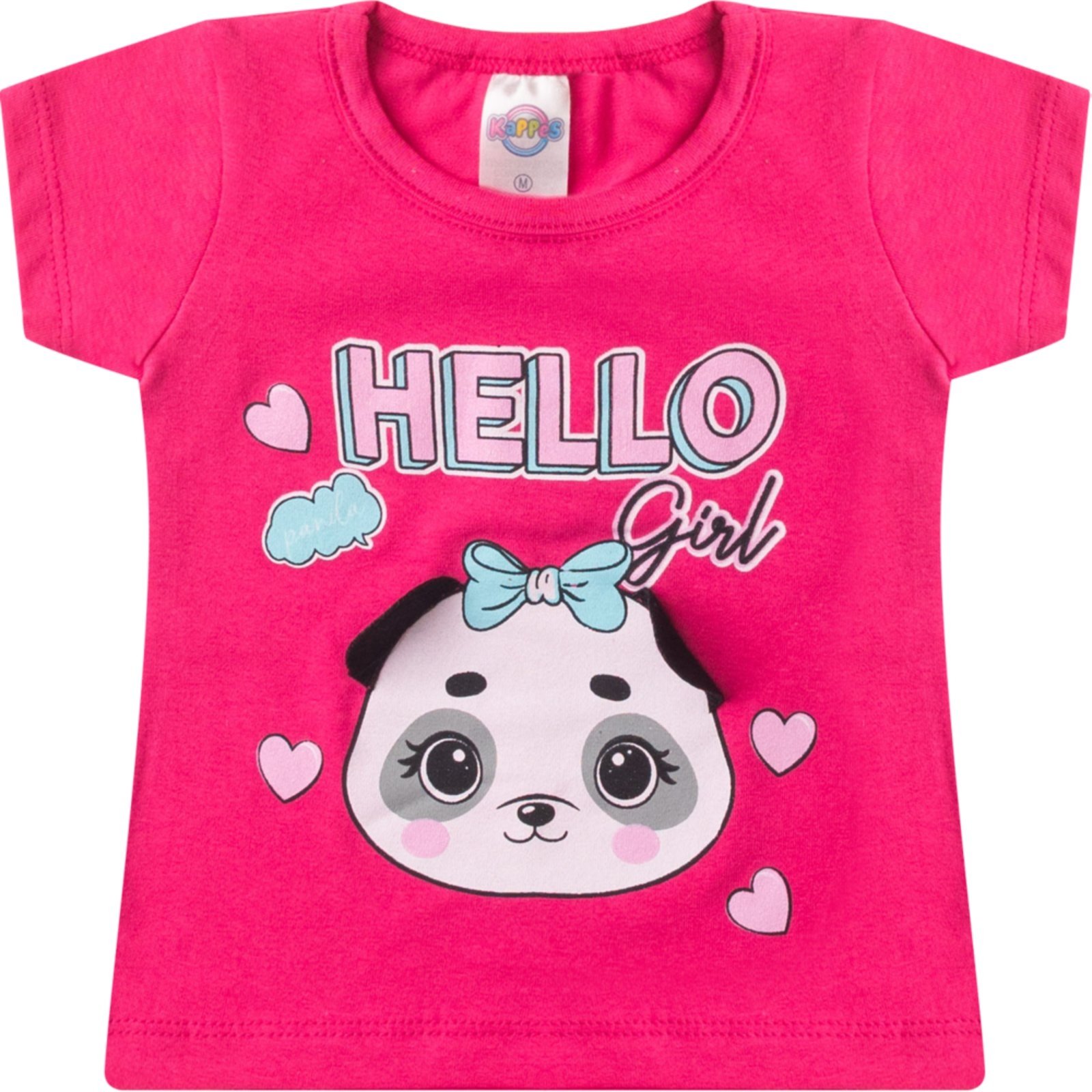 Vista 3 Infantil - Conjunto Feminino Meia Malha/Suplex Hello ROSA AZUL KIDS ROSA AZUL KIDS rosa